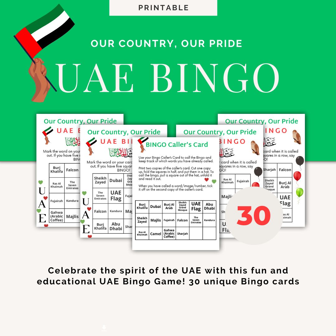 Our Country, Our Pride – UAE Bingo Game