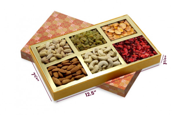 Image of 6 Part Dry Fruits Box 300gms