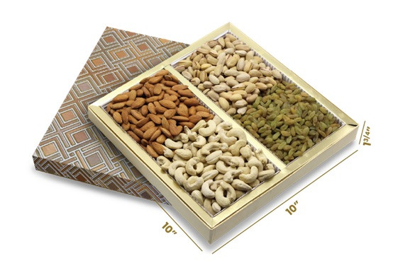 Four in One in Golden Dry Fruits Box