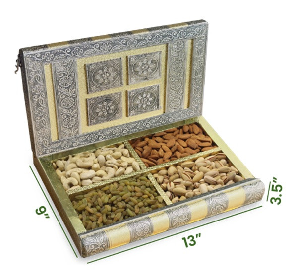 Premium Dry Fruits in Fancy Metal Gift Box