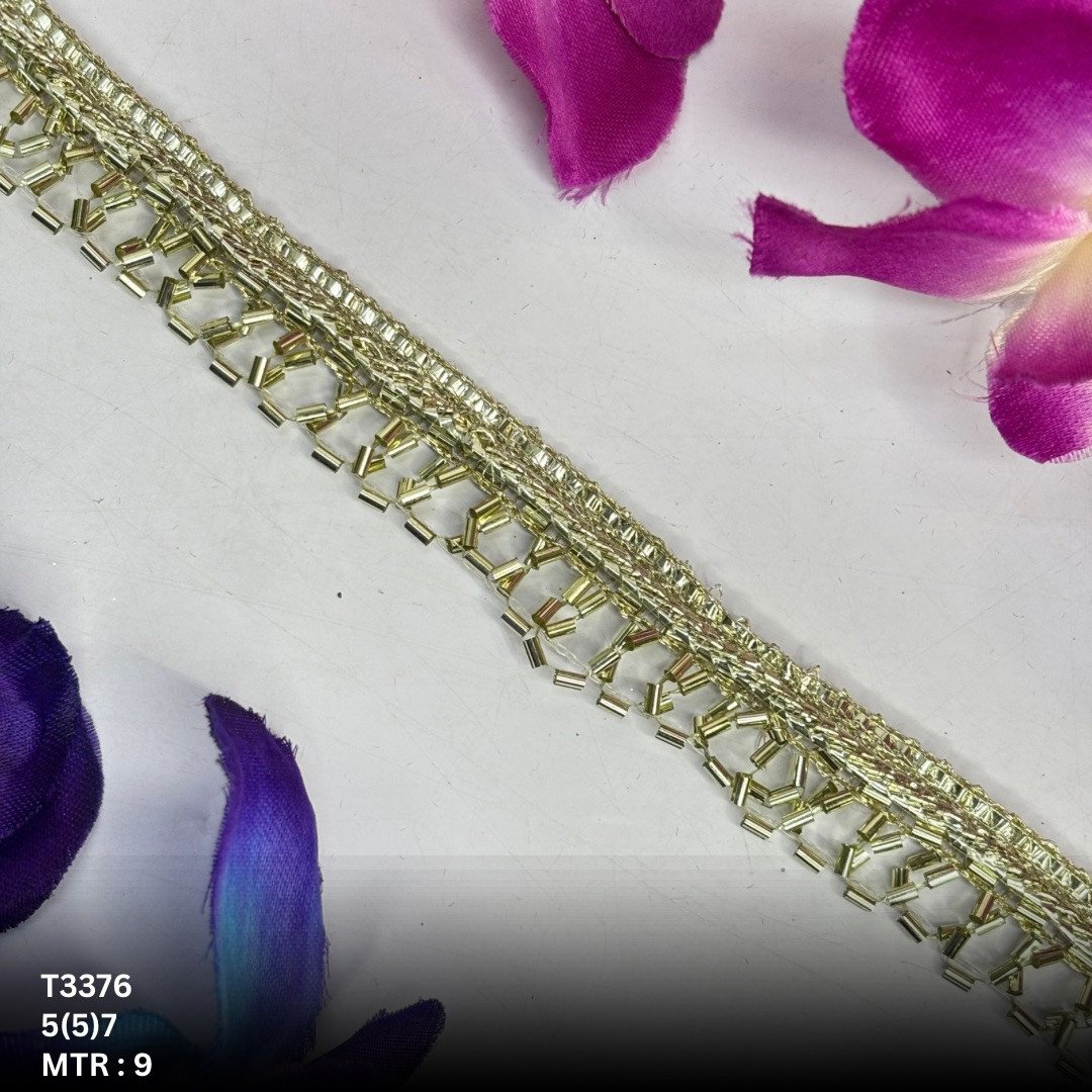 Premium Readymade Lace Border with Zari Work for Saree Bridal Wear