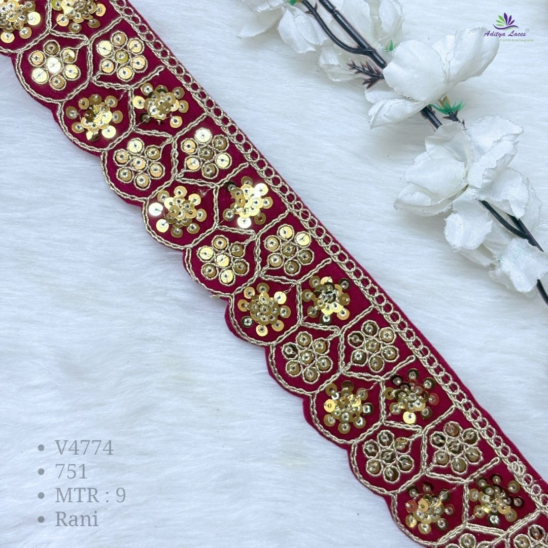 Designer Velvet Sequin Lace