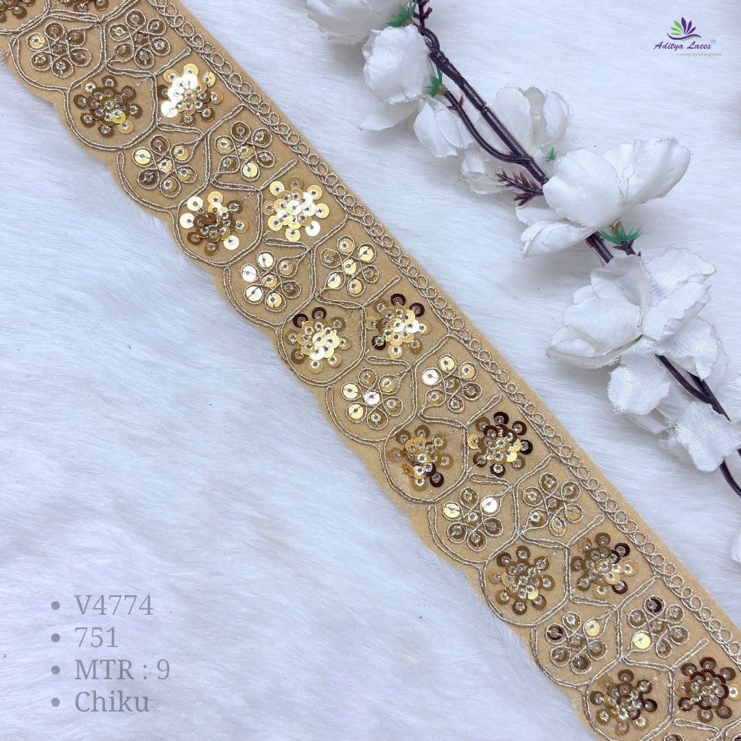 Designer Velvet Sequin Lace