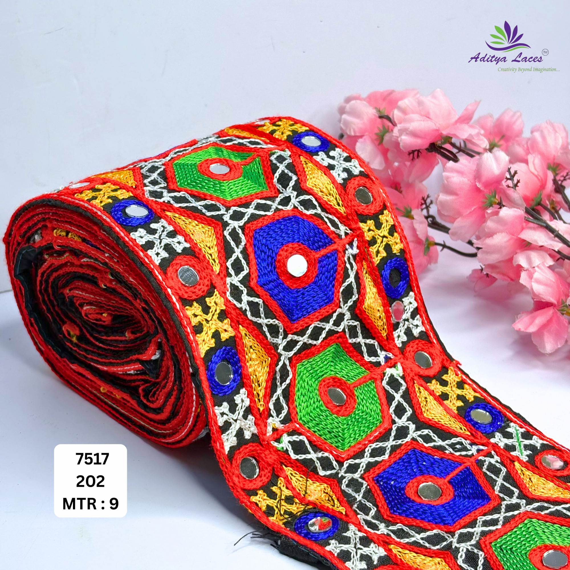 Authentic Ornate Gamthi Lace Edge - for Fashion Trims