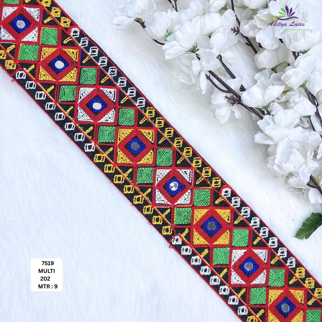 Authentic Ethnic Gamthi Lace Border - for Fashion Trims