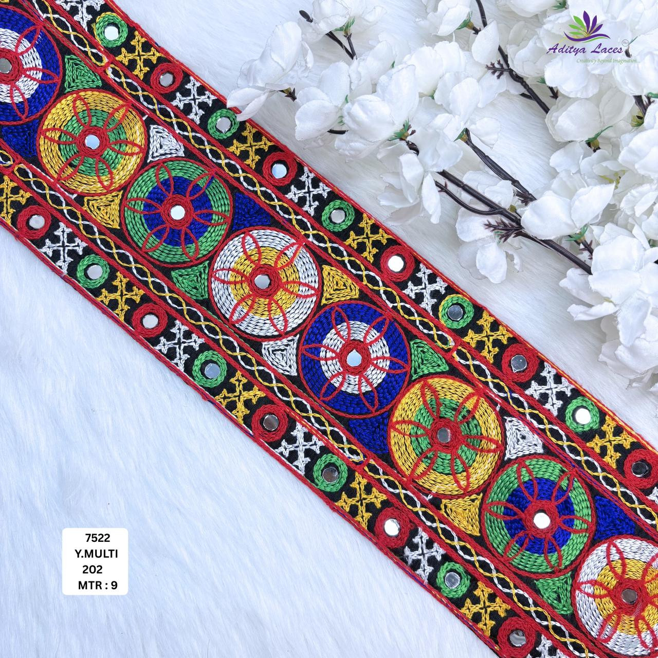 High-Quality Handcrafted Gamthi Blouse Border - for Traditional Wear