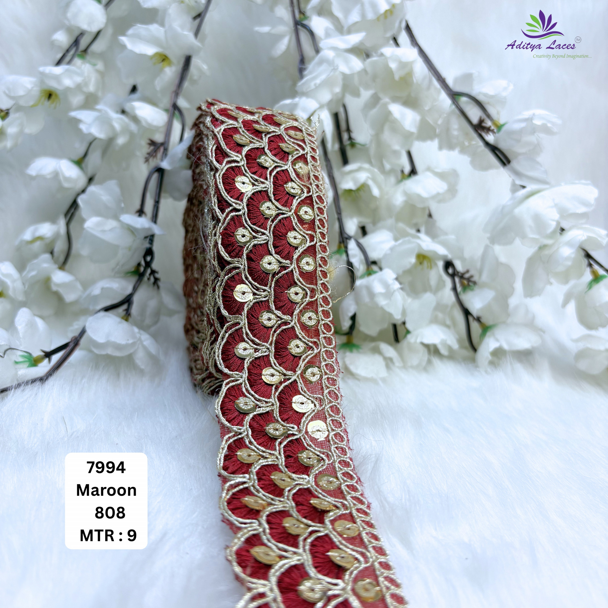 Elegant Embroidery Lace Trim for Saree Blouse