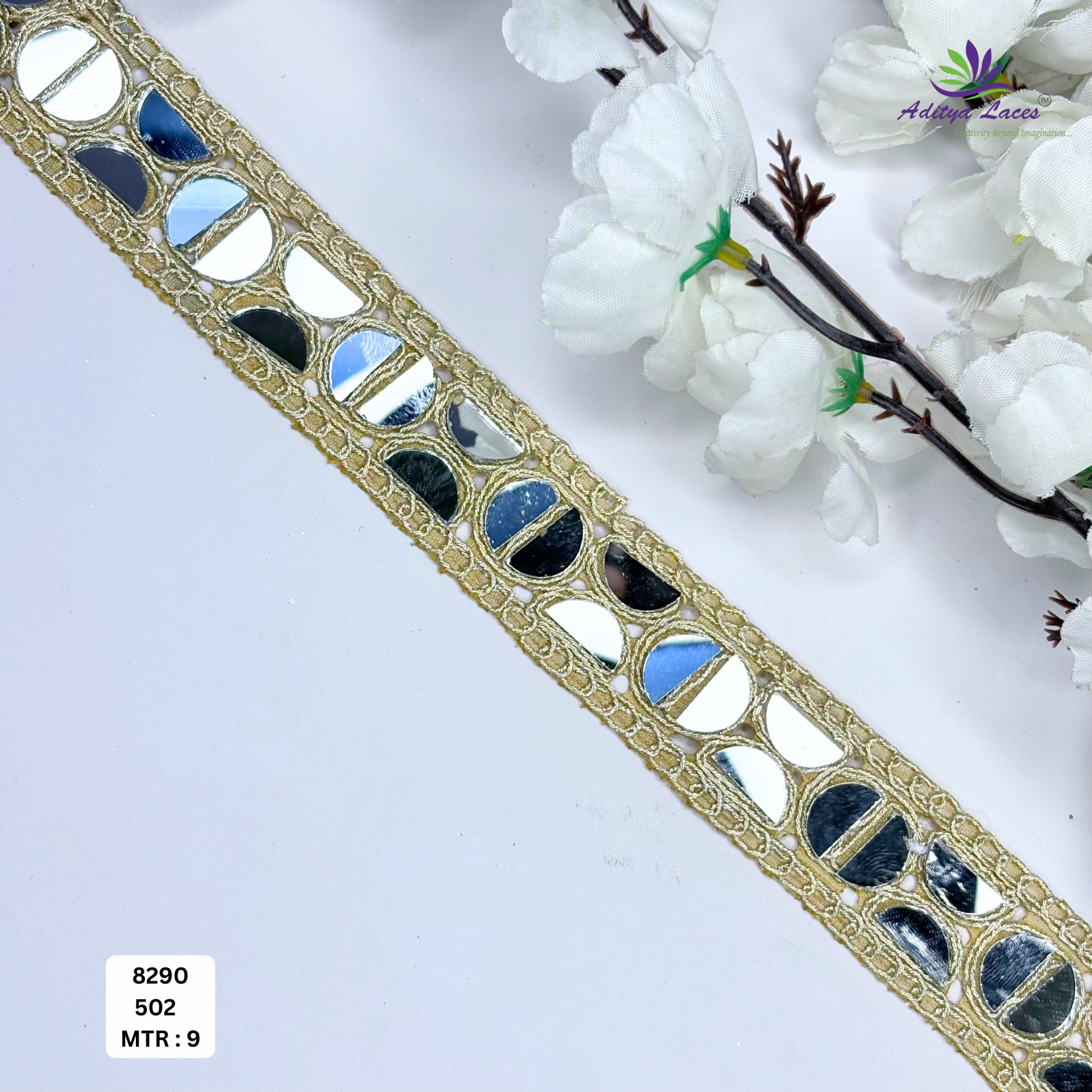 Royal Tissue Handwork Lace Border for Saree Bridal Ethnic Wear