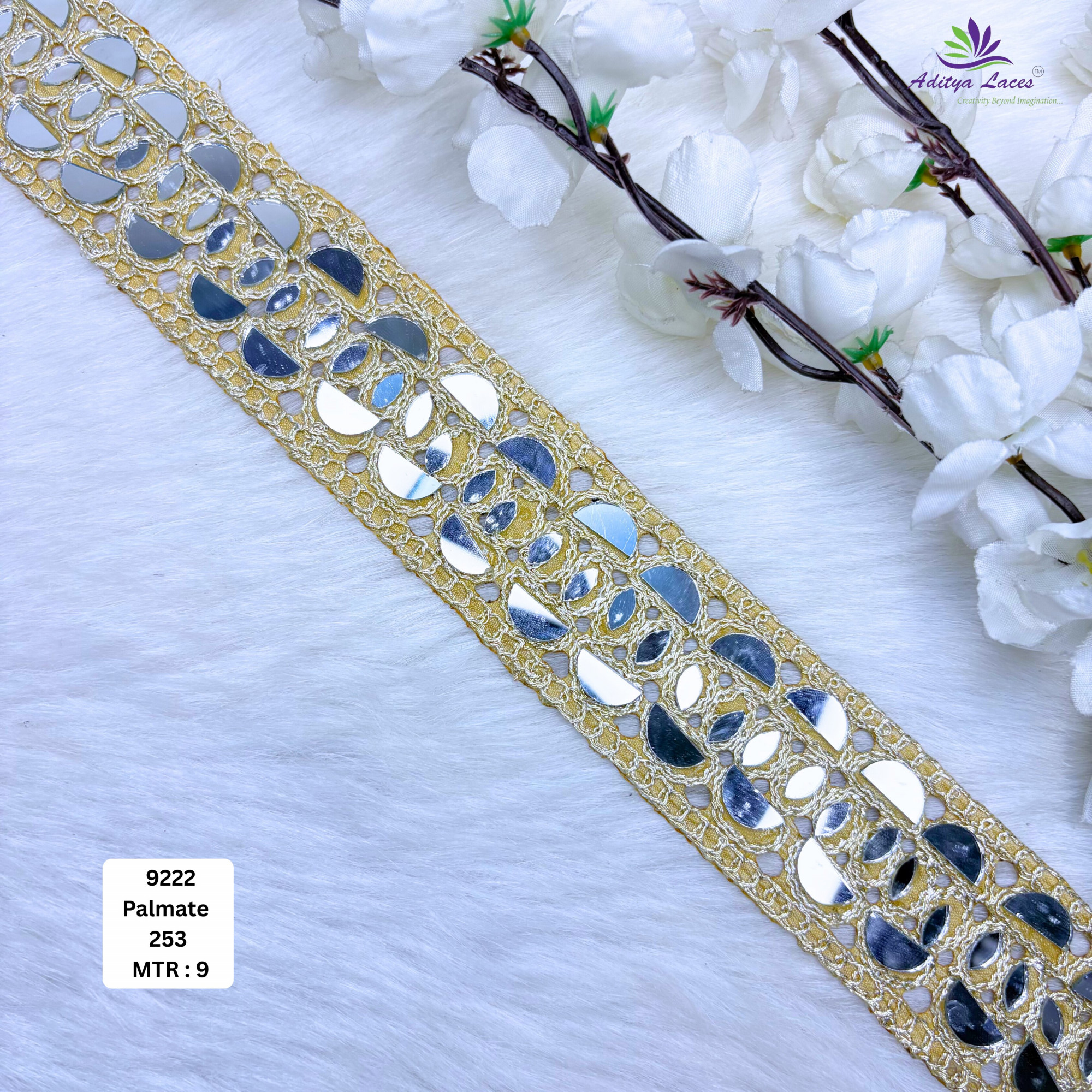 Premium Tissue Handwork Lace Border for Saree Bridal Ethnic Wear