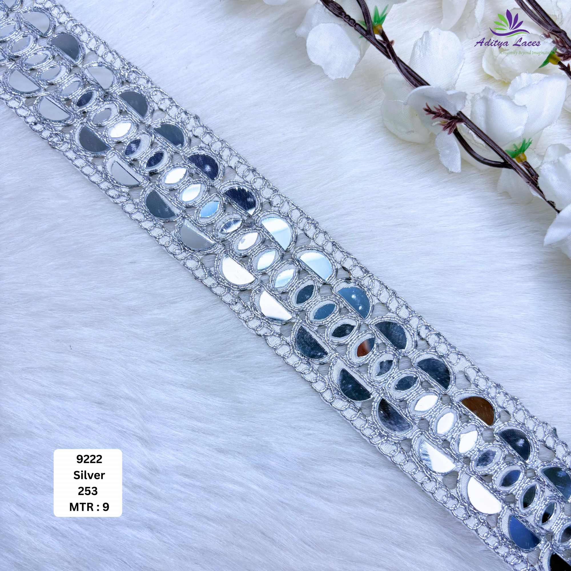 Premium Tissue Handwork Lace Border for Saree Bridal Ethnic Wear