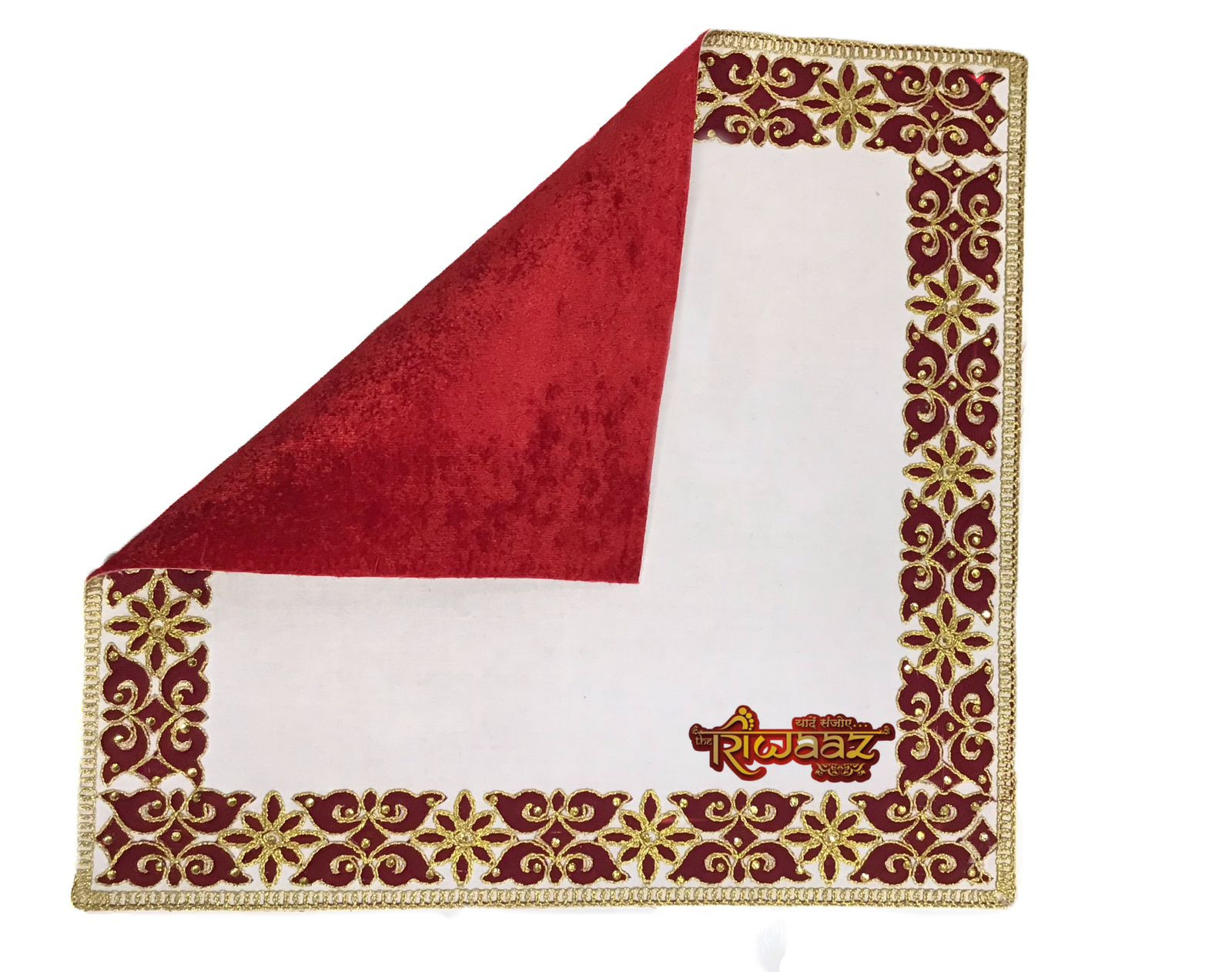 Traditional Red Gold Festive Decor for Weddings Pooja