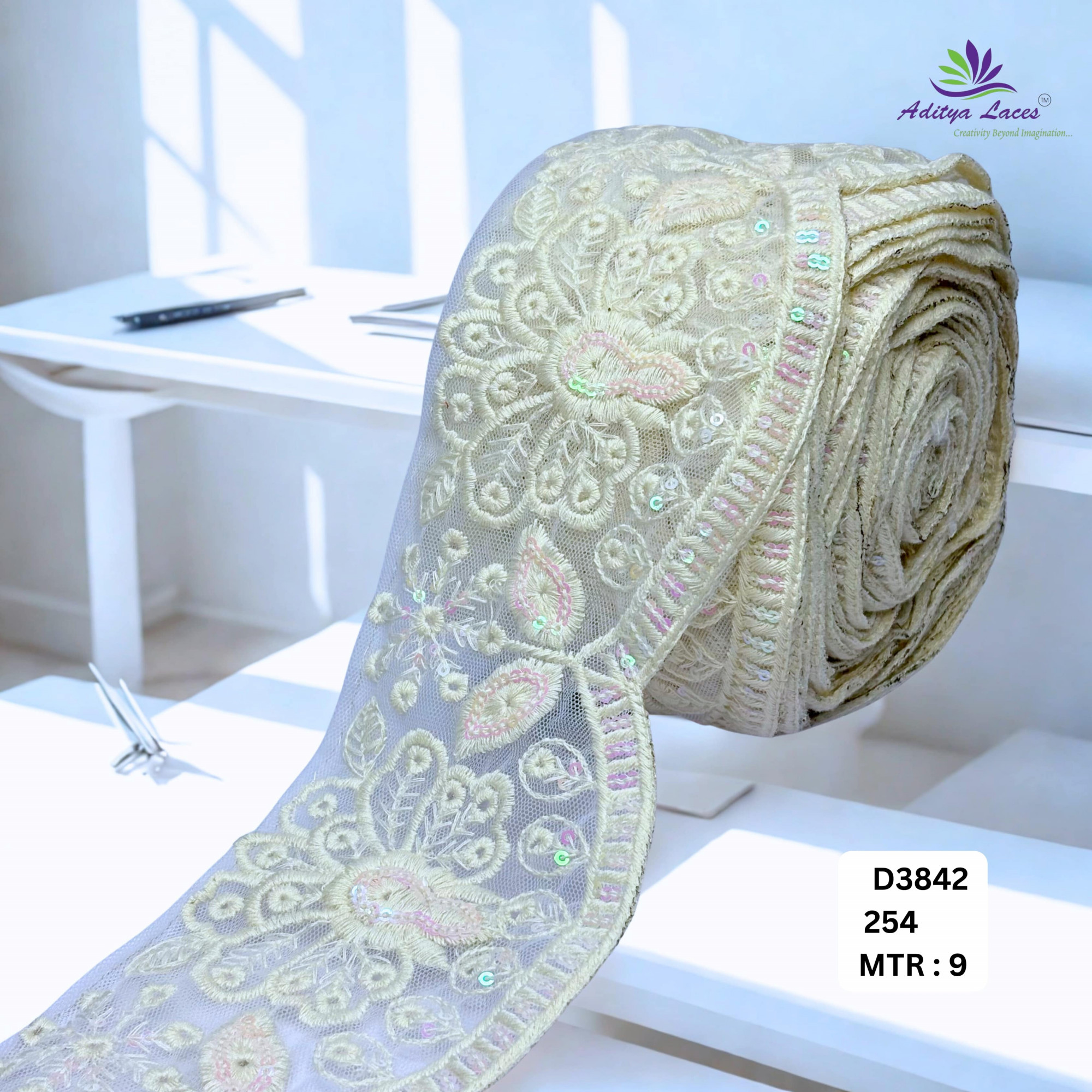 Elegant Dyable Lace Border for Saree Bridal Ethnic Wear