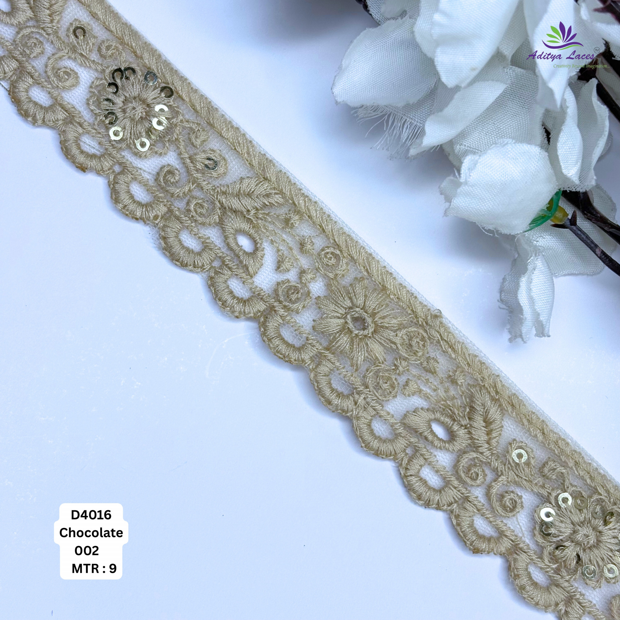 Decorative Dyable Lace Border for Saree Bridal Ethnic Wear