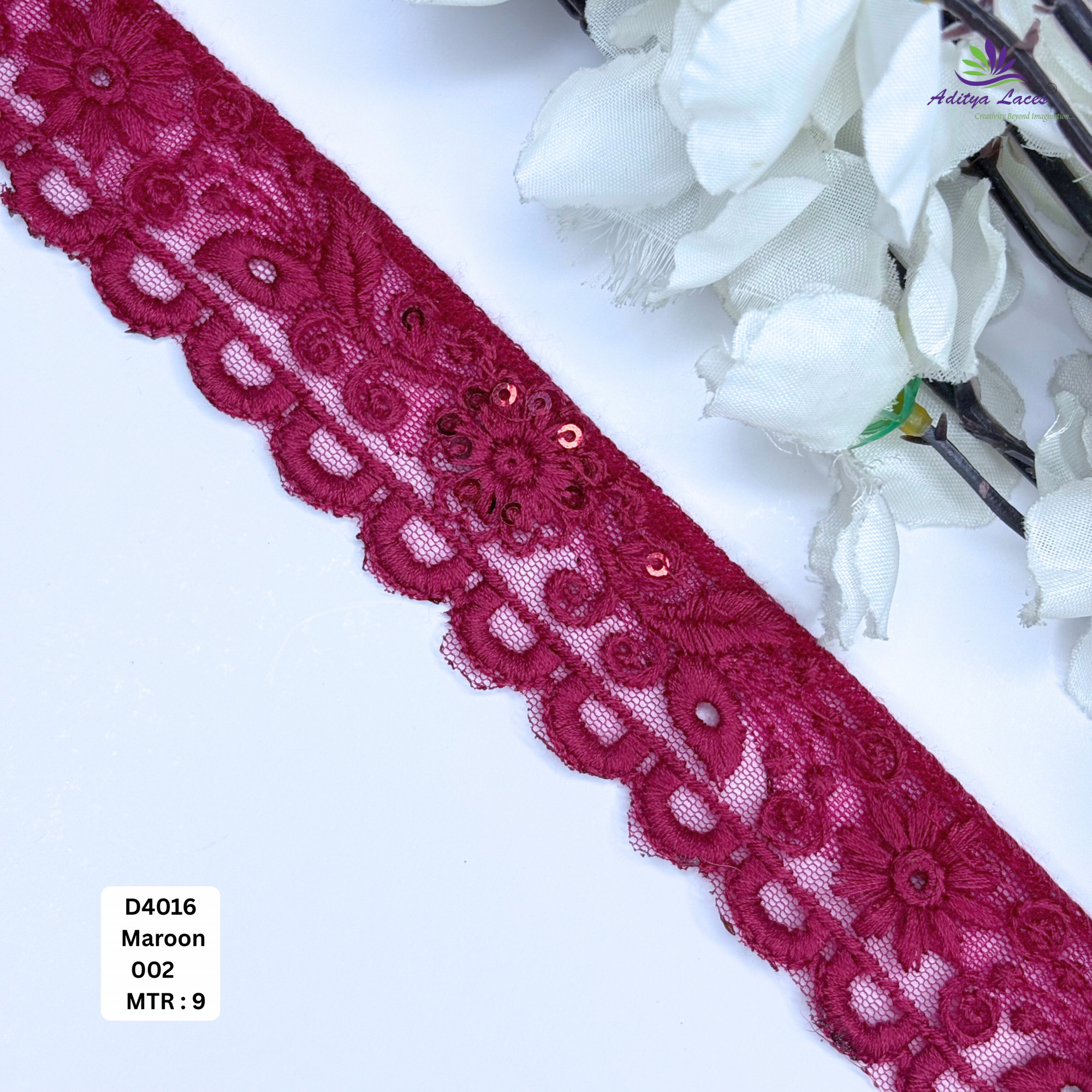 Decorative Dyable Lace Border for Saree Bridal Ethnic Wear