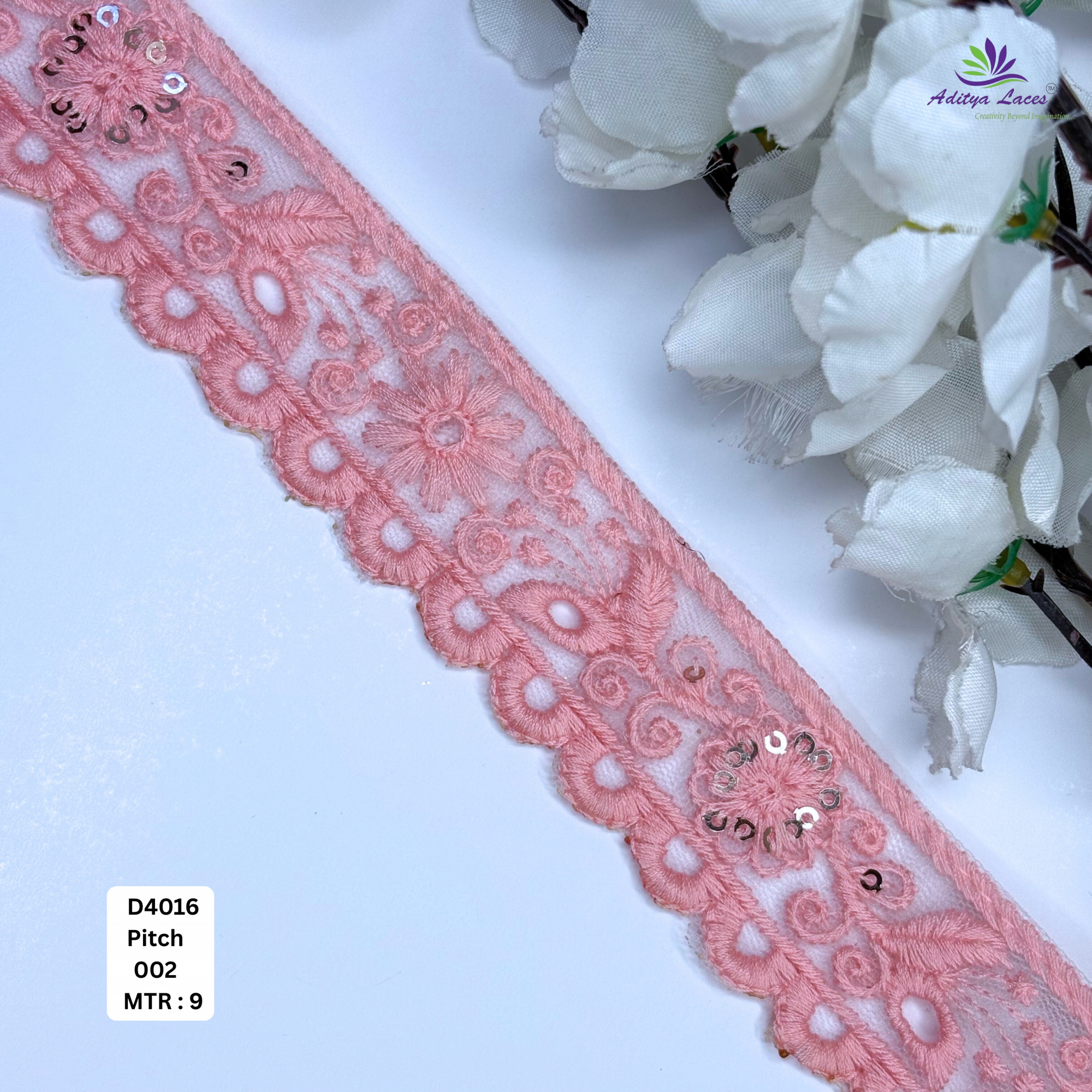 Decorative Dyable Lace Border for Saree Bridal Ethnic Wear