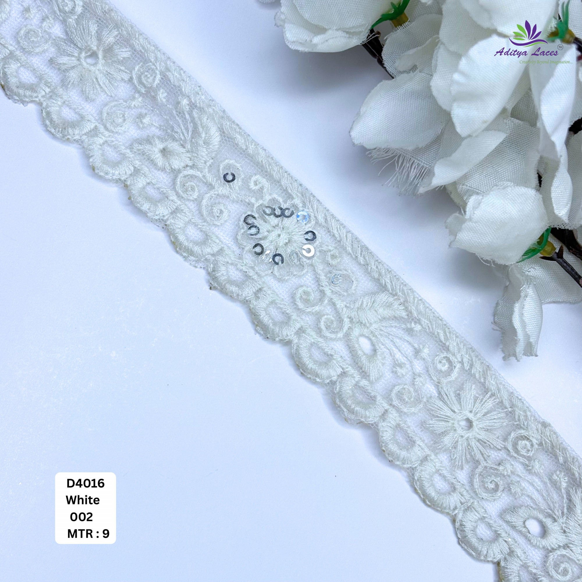 Decorative Dyable Lace Border for Saree Bridal Ethnic Wear