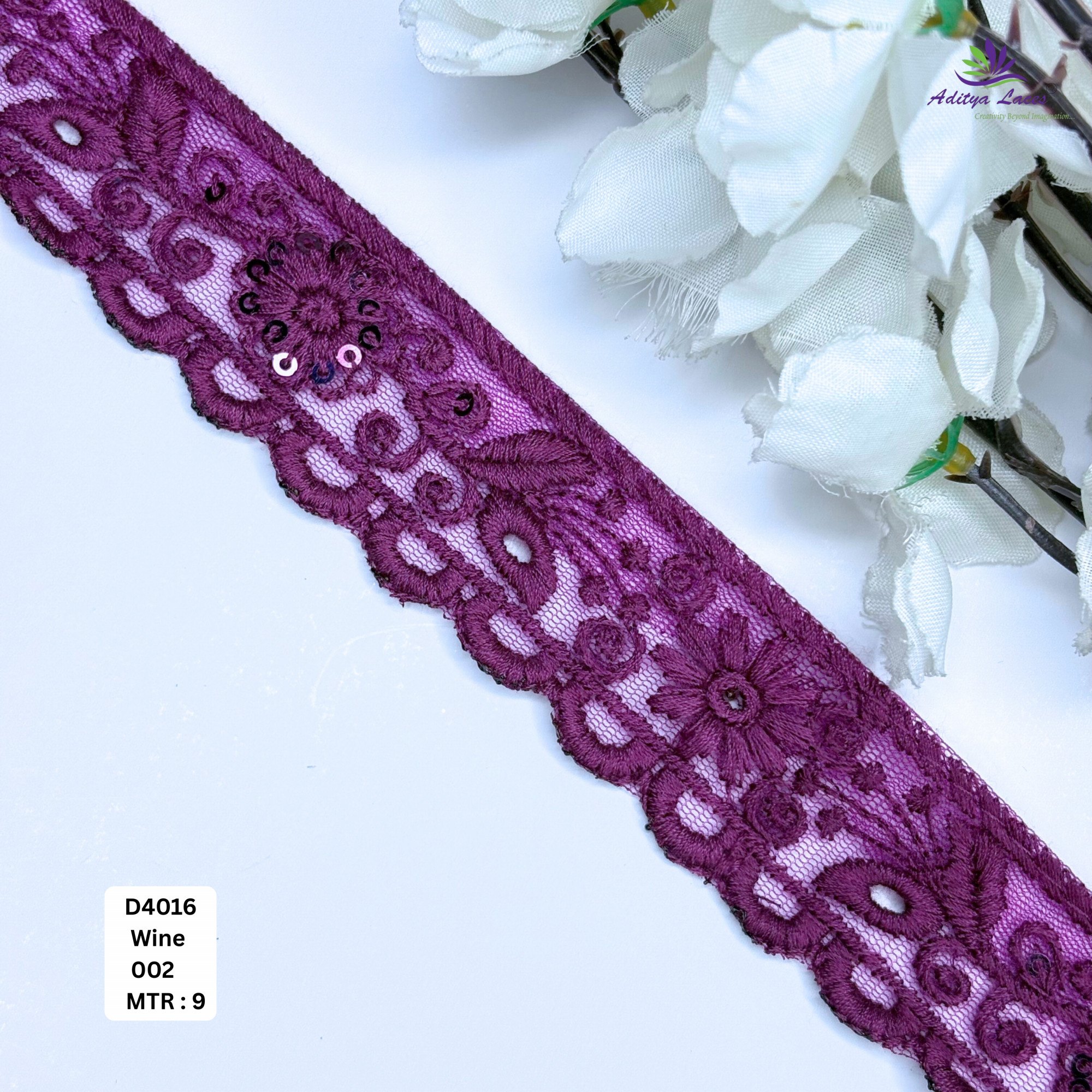 Decorative Dyable Lace Border for Saree Bridal Ethnic Wear