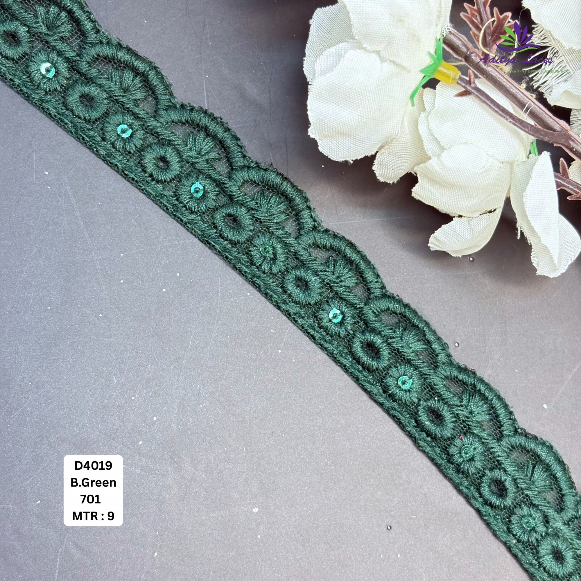 Floral Dyable Lace Border for Saree Bridal Ethnic Wear