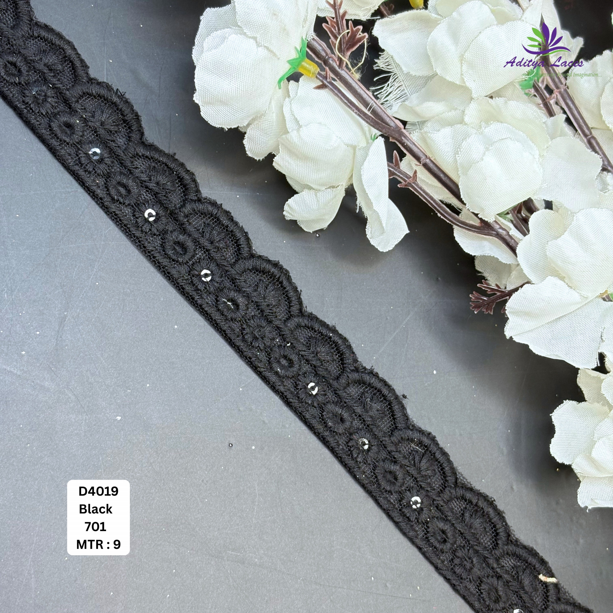 Floral Dyable Lace Border for Saree Bridal Ethnic Wear