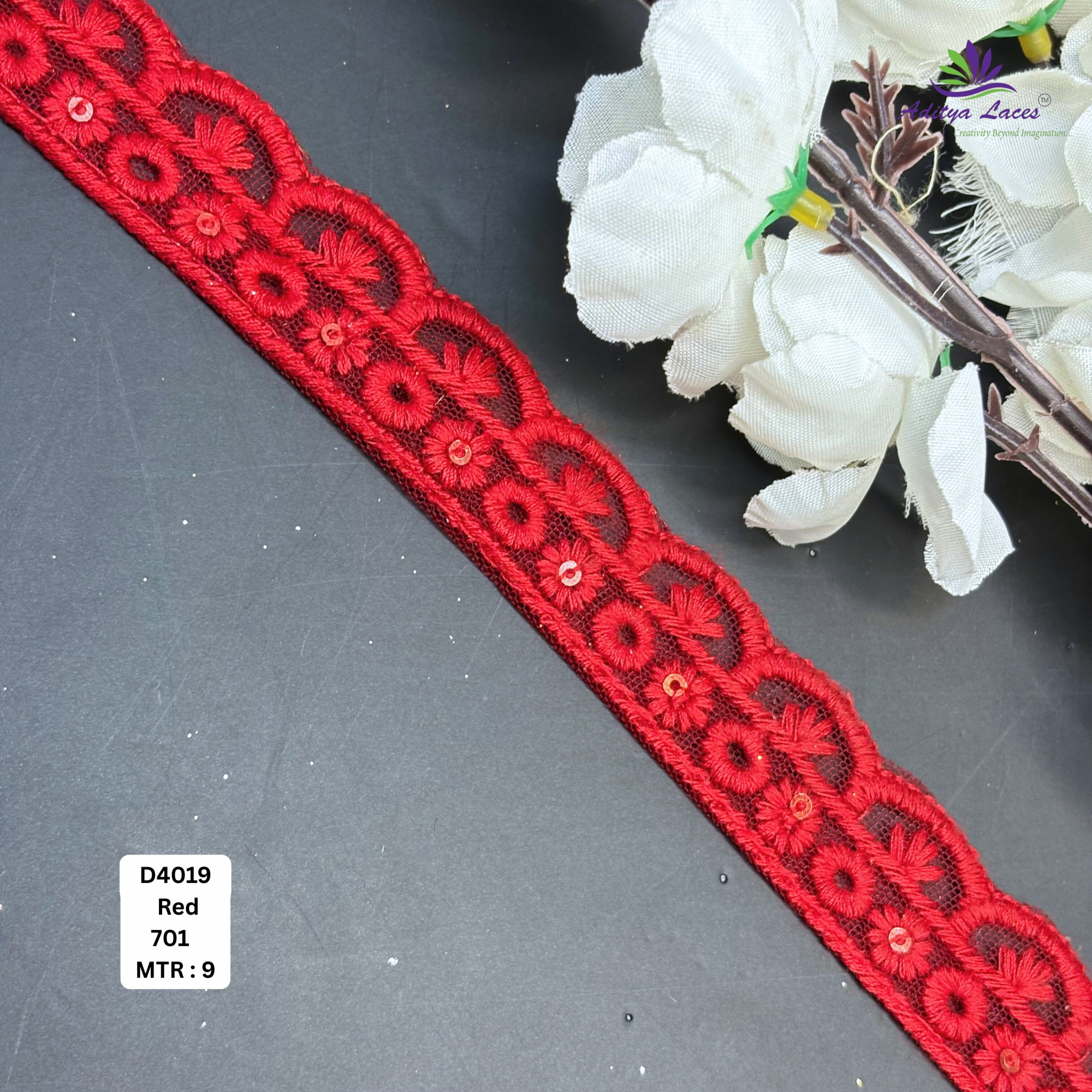 Floral Dyable Lace Border for Saree Bridal Ethnic Wear