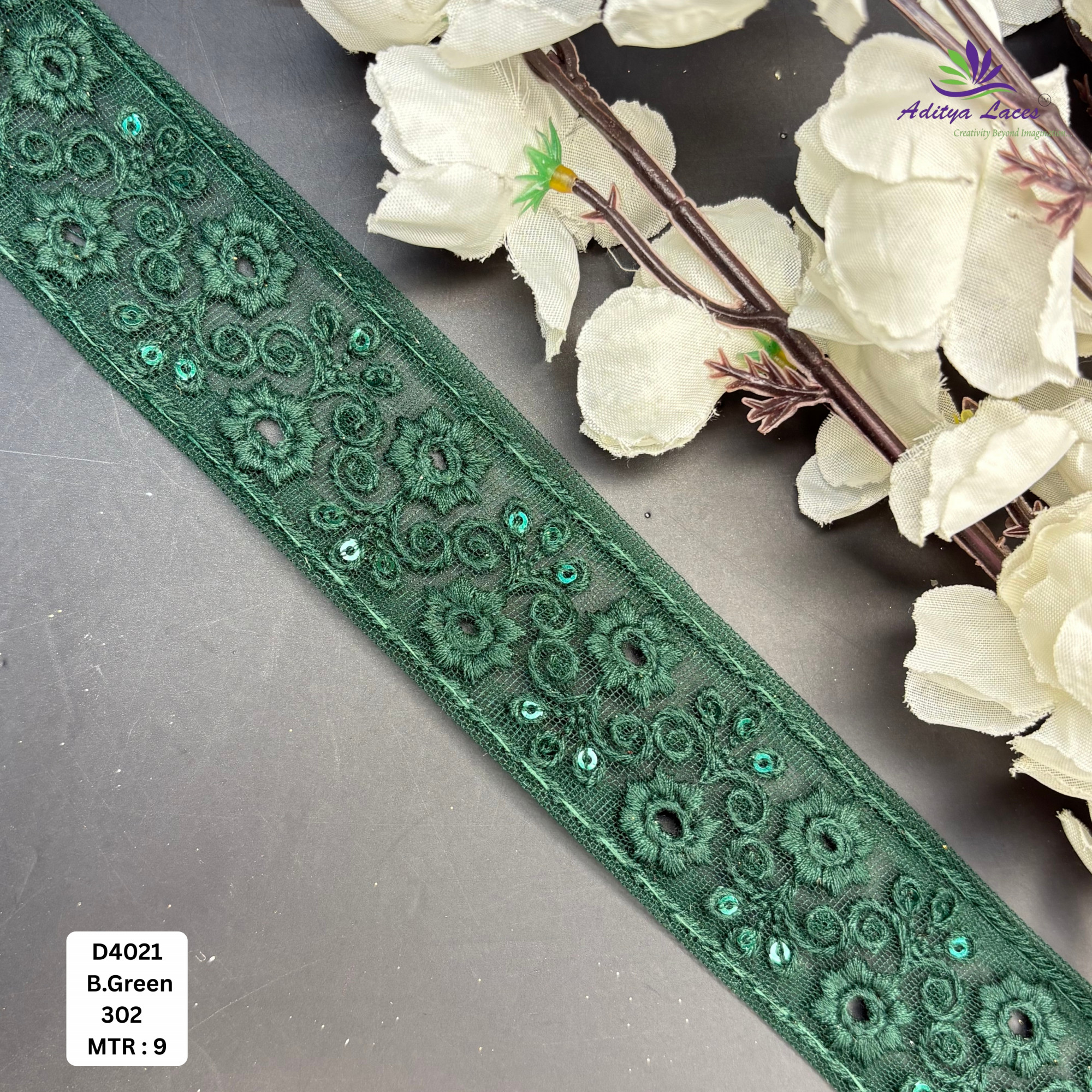 Decorative Dyable Lace Border for Saree Bridal Ethnic Wear