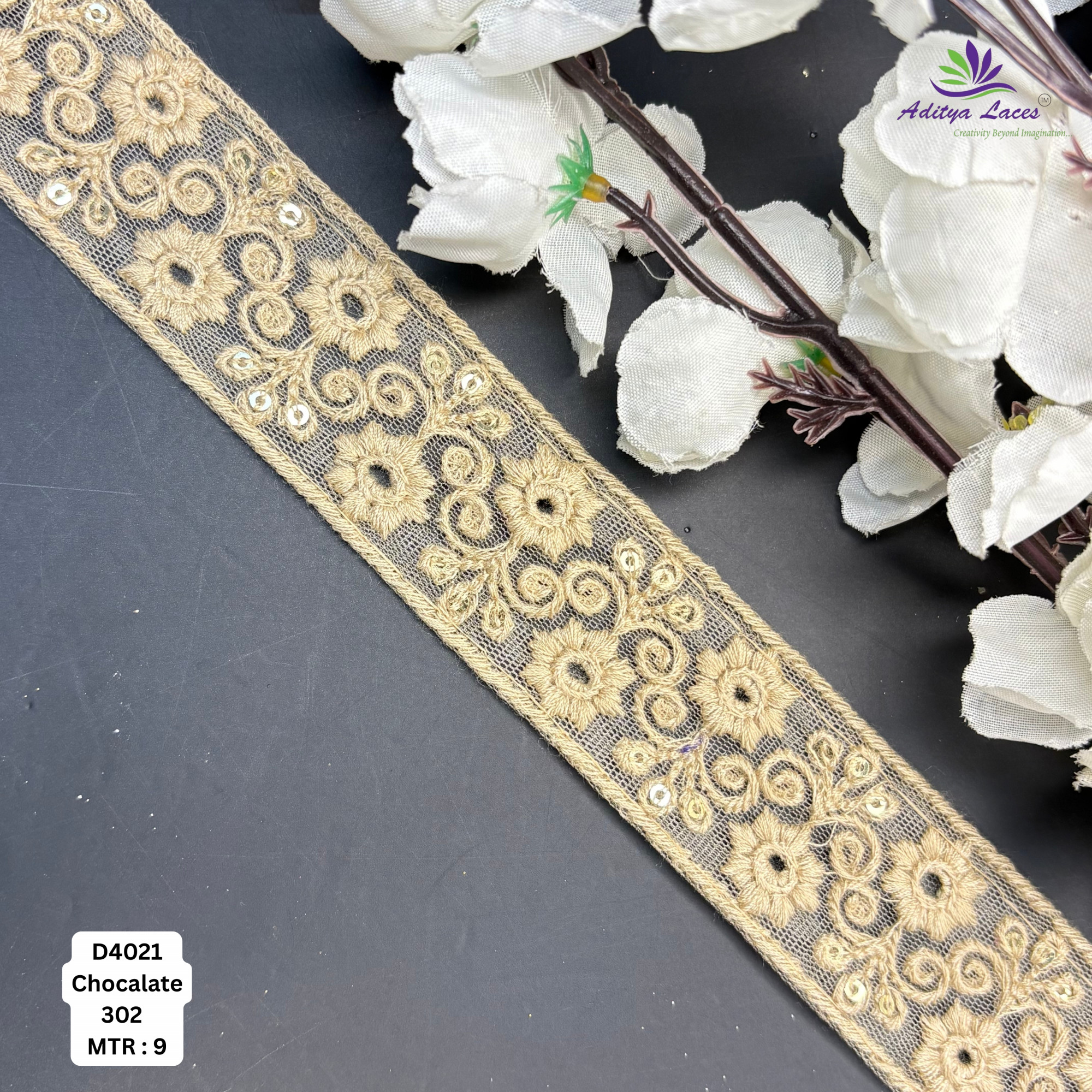 Decorative Dyable Lace Border for Saree Bridal Ethnic Wear