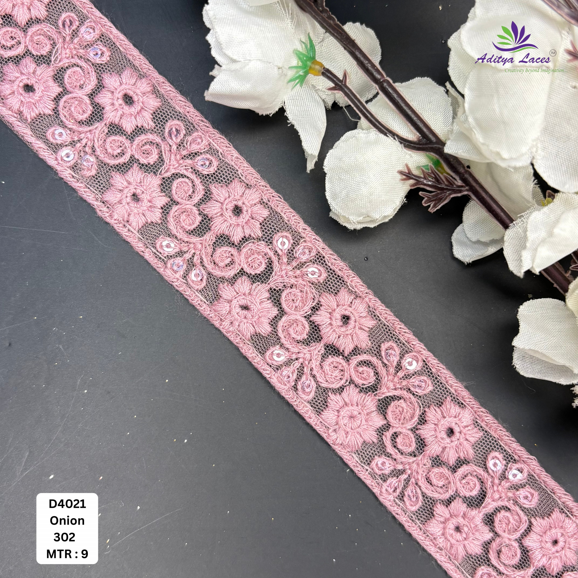 Decorative Dyable Lace Border for Saree Bridal Ethnic Wear
