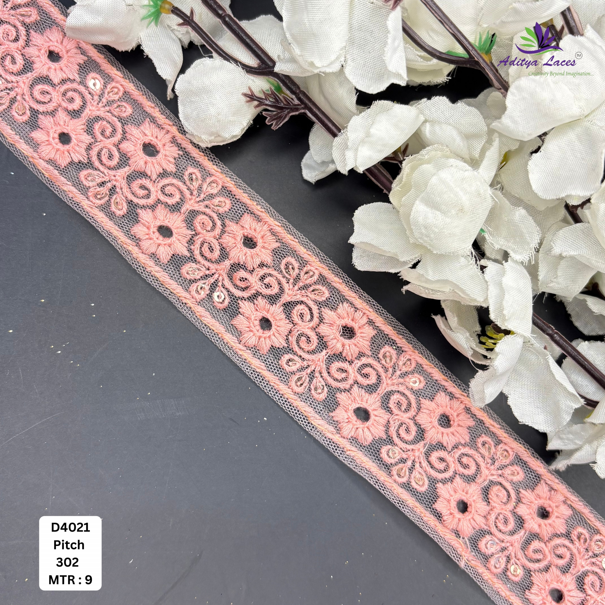 Decorative Dyable Lace Border for Saree Bridal Ethnic Wear