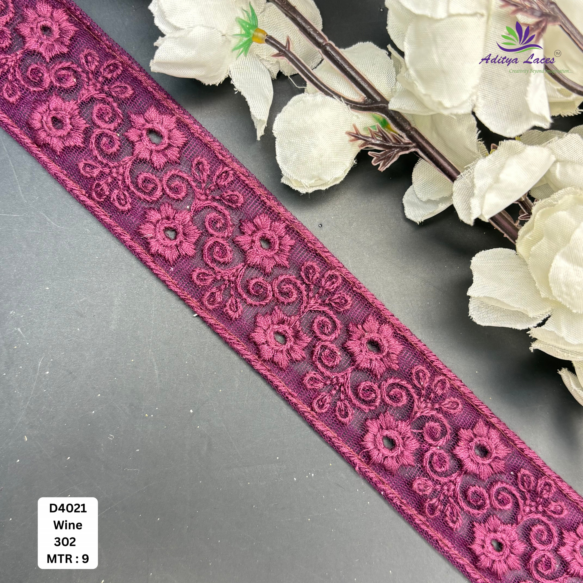 Decorative Dyable Lace Border for Saree Bridal Ethnic Wear
