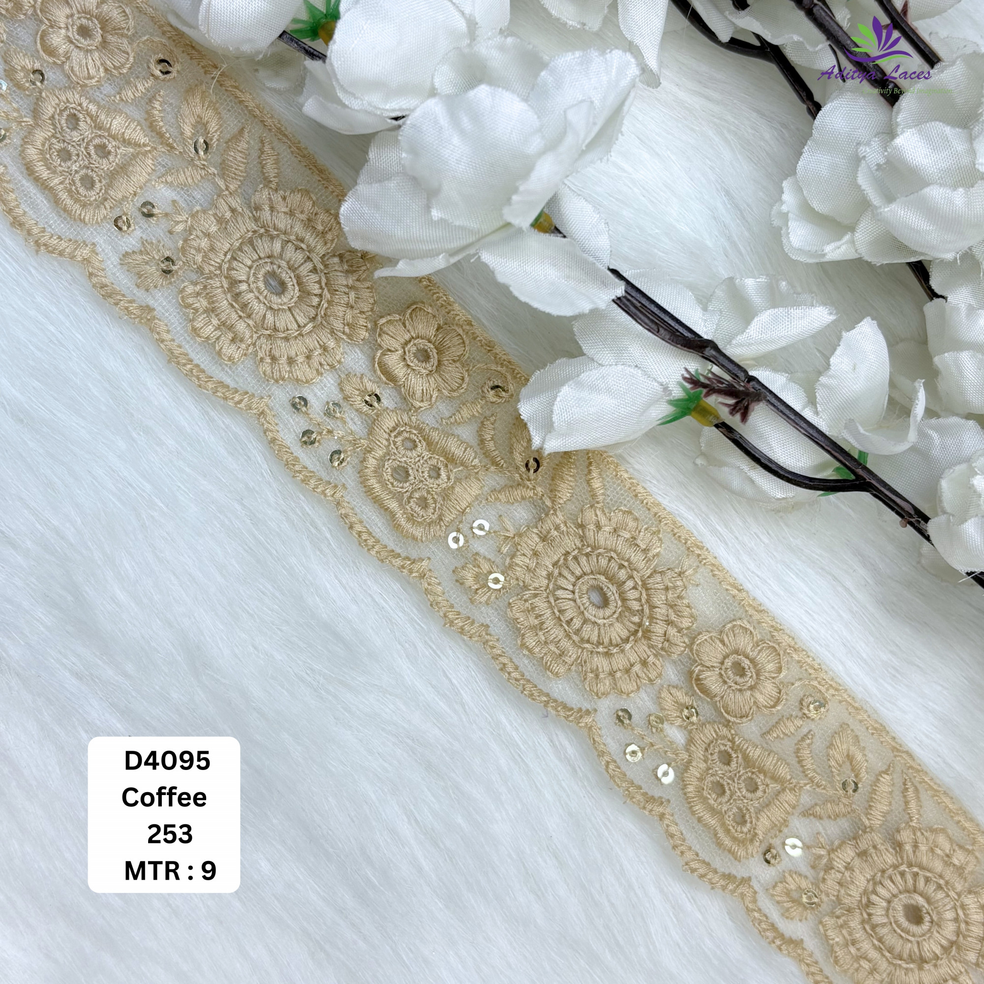 Fancy Dyable Lace Border for Saree Bridal Ethnic Wear