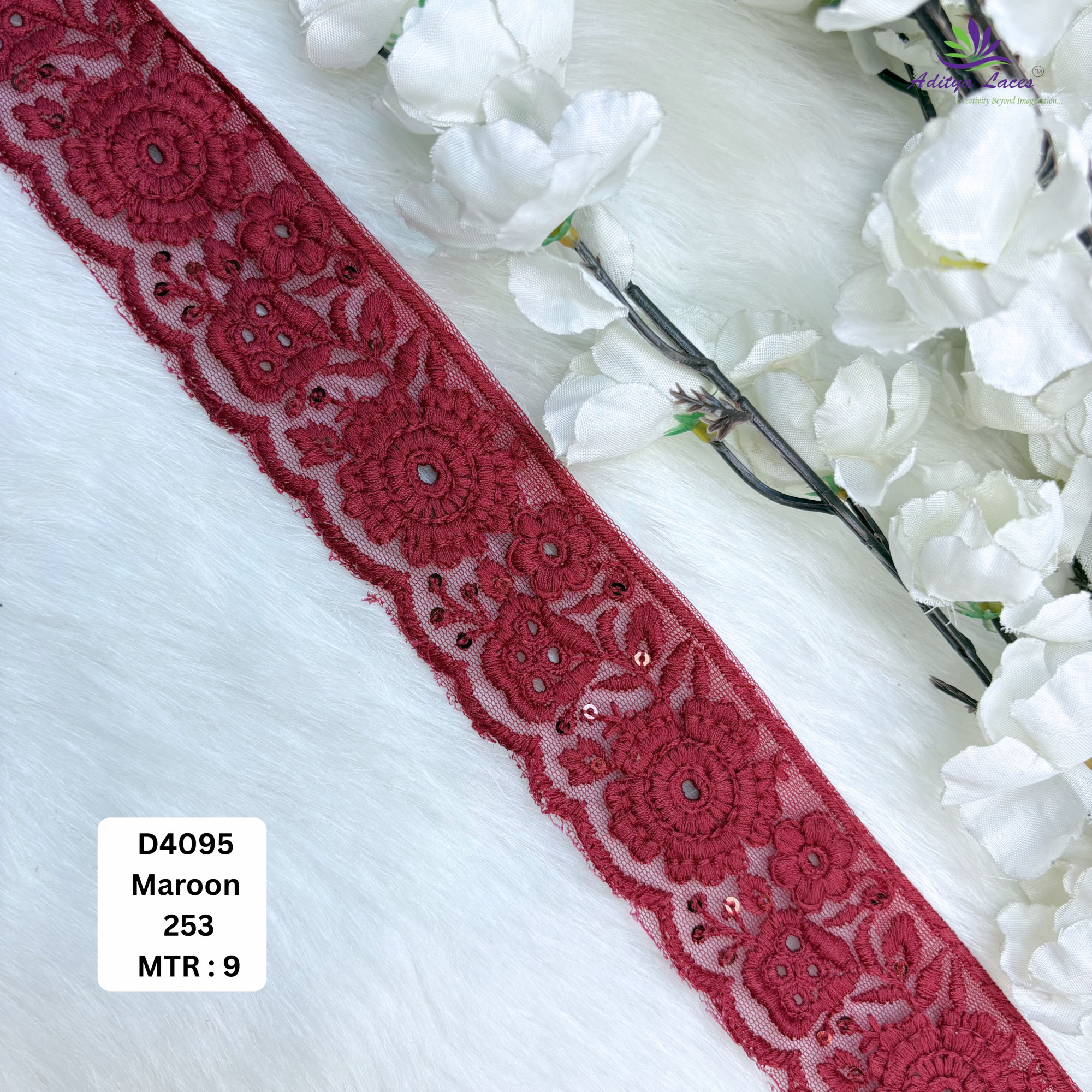 Fancy Dyable Lace Border for Saree Bridal Ethnic Wear