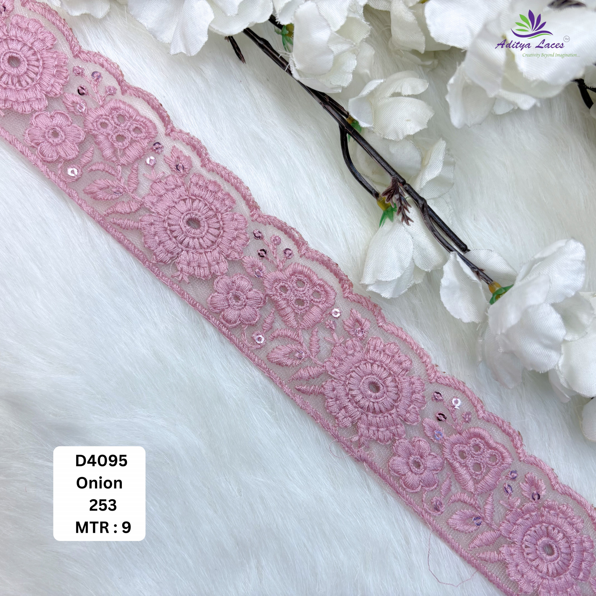 Fancy Dyable Lace Border for Saree Bridal Ethnic Wear