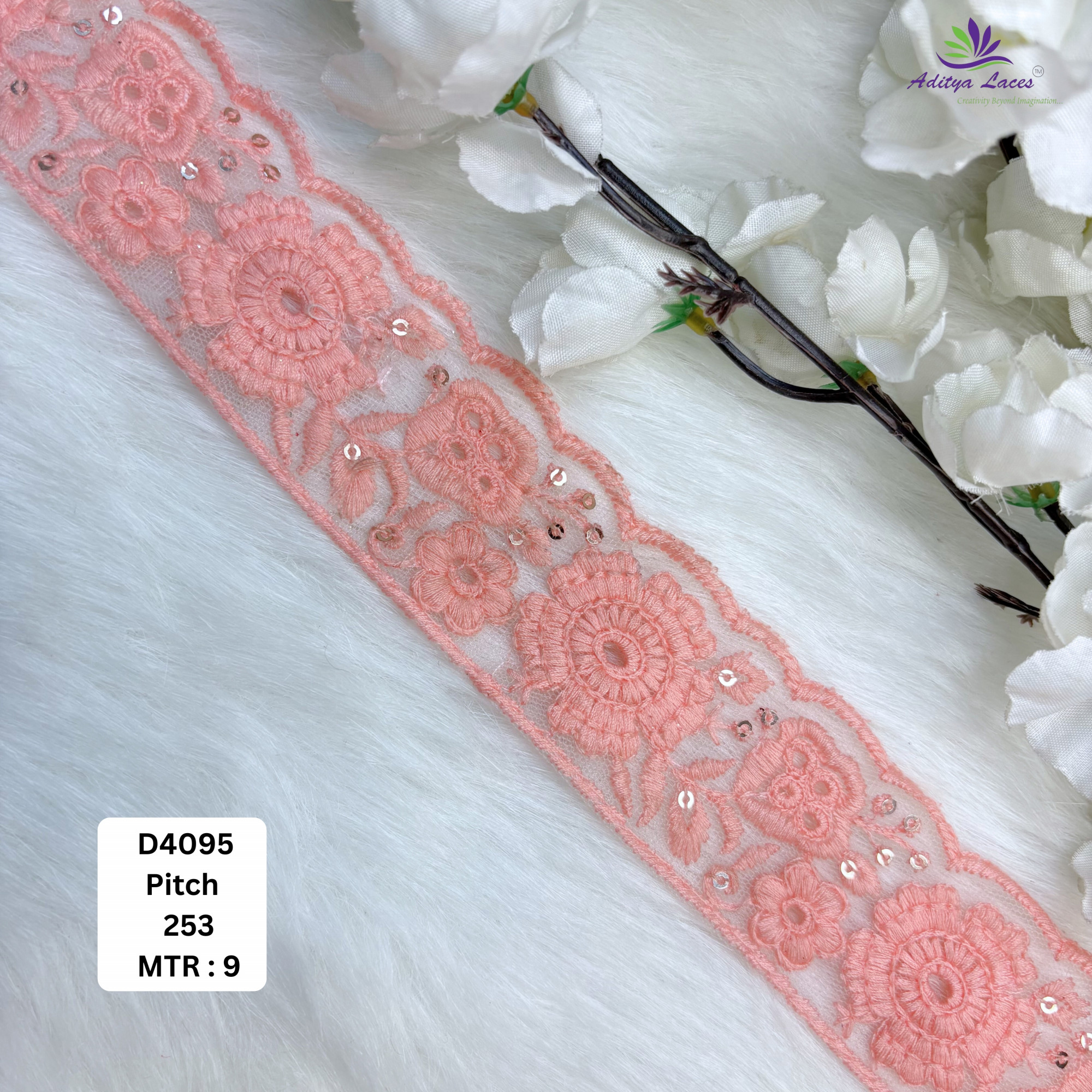 Fancy Dyable Lace Border for Saree Bridal Ethnic Wear