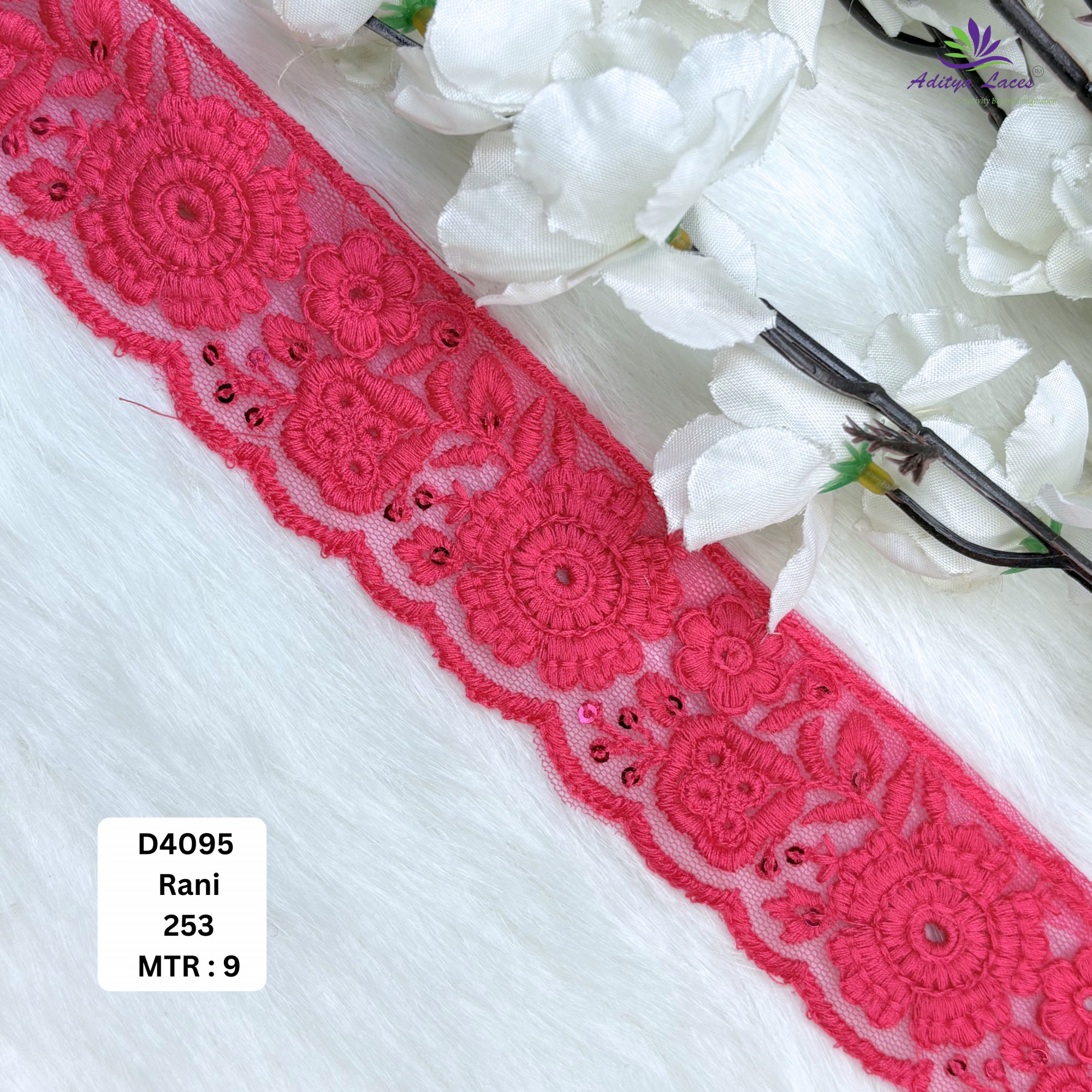 Fancy Dyable Lace Border for Saree Bridal Ethnic Wear