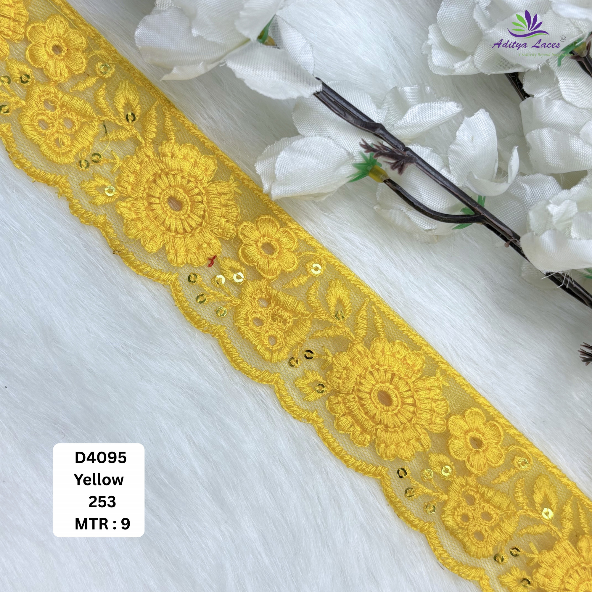 Fancy Dyable Lace Border for Saree Bridal Ethnic Wear