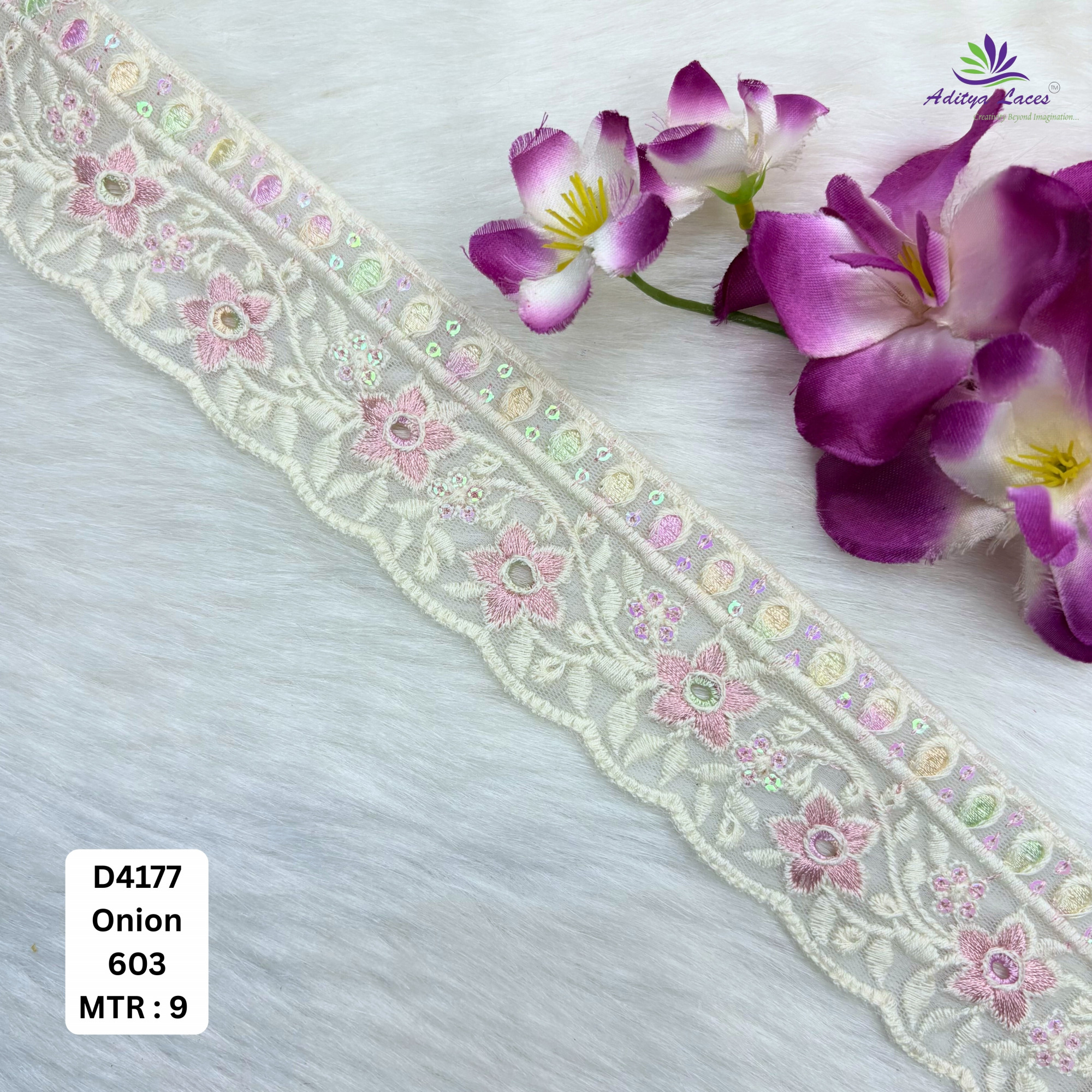 Dyeable Embroidery Lace Trim Designer Saree Border Bridal Beads Lace Decorative Fashion Trim