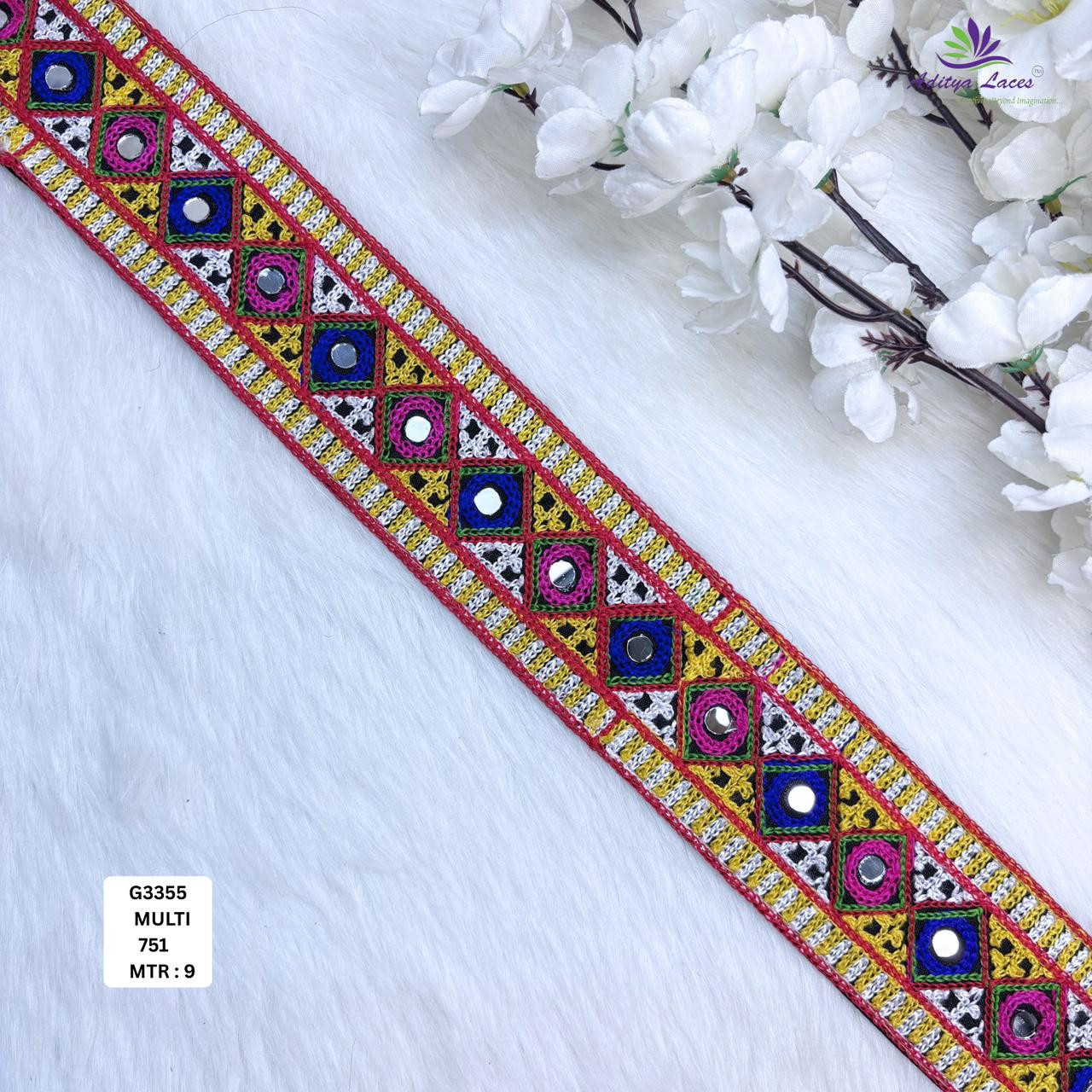Authentic Intricate Gamthi Blouse Border - for Ethnic Wear Dresses
