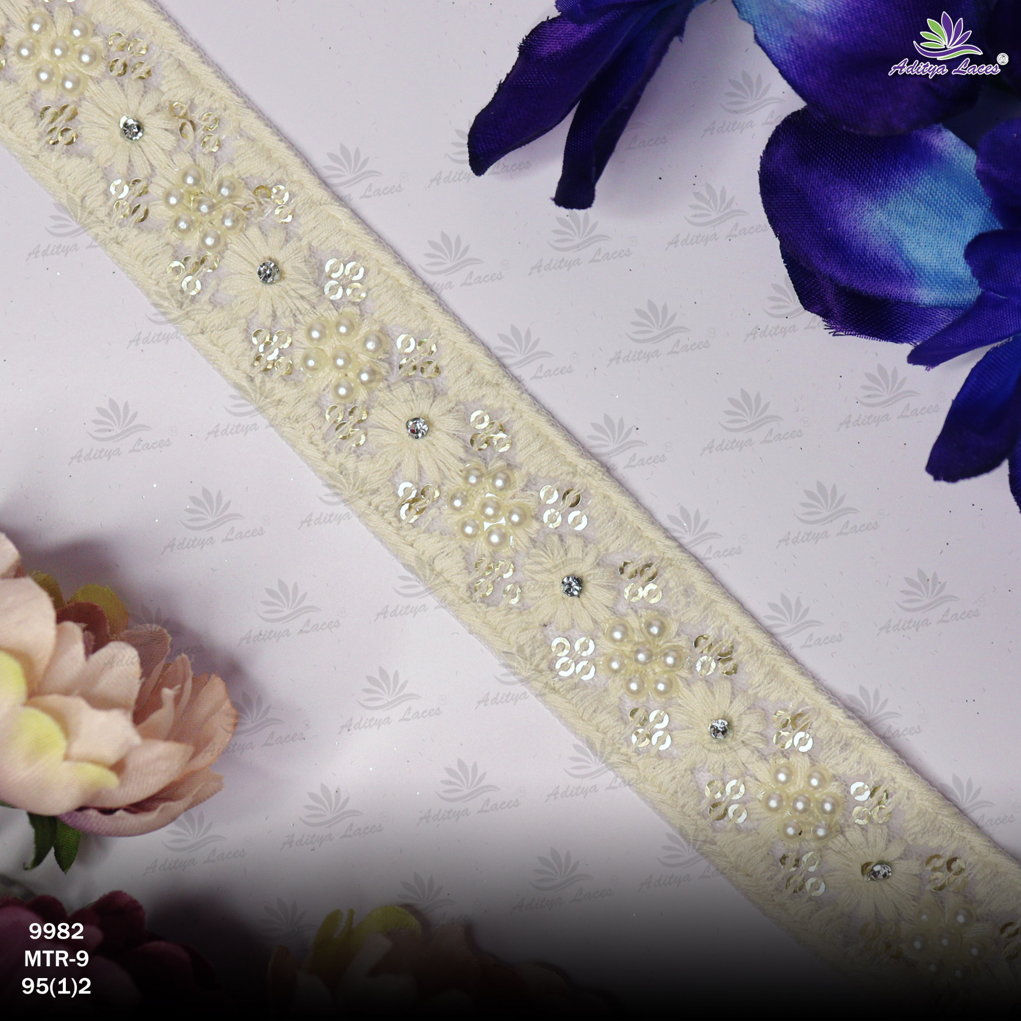 Fancy Dyable Lace Border for Saree Bridal Ethnic Wear