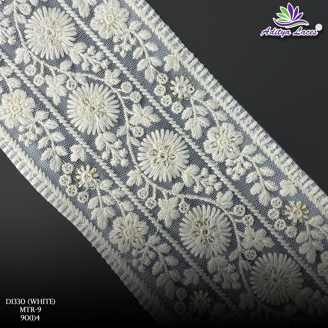 Designer Dyable Lace Border for Saree Bridal Ethnic Wear