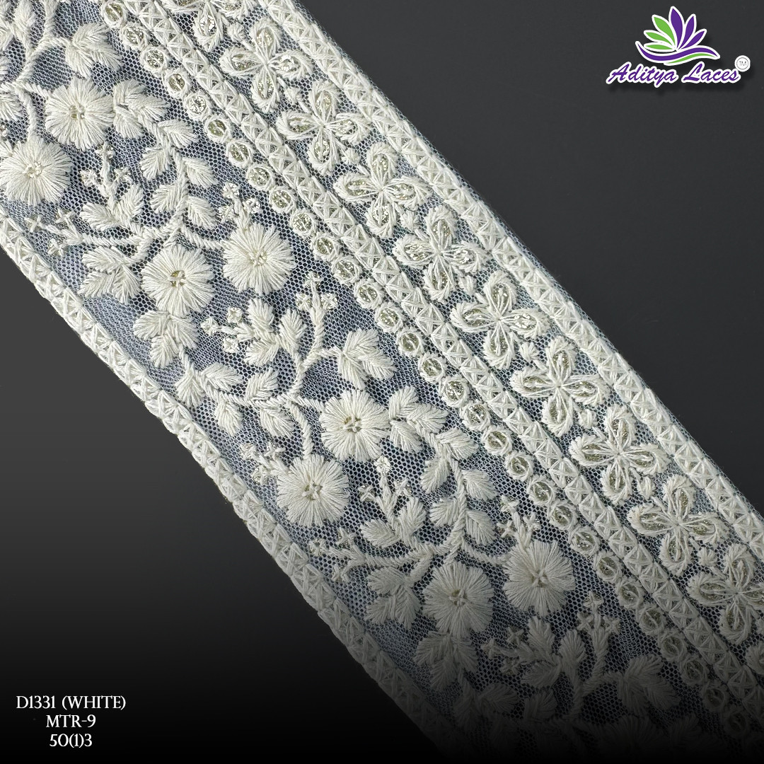 Luxury Dyable Lace Border for Saree Bridal Ethnic Wear
