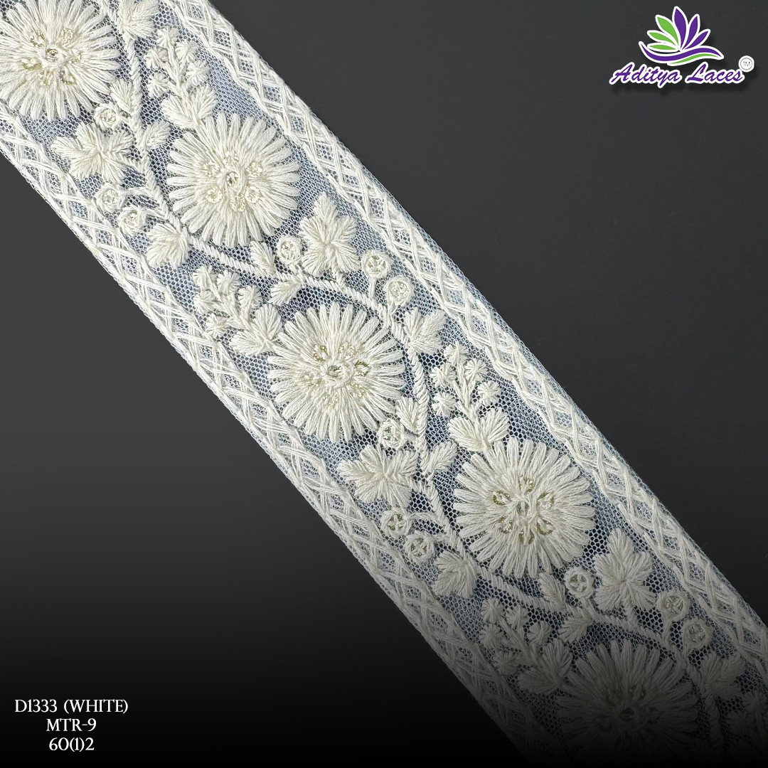 Designer Dyable Lace Border for Saree Bridal Ethnic Wear