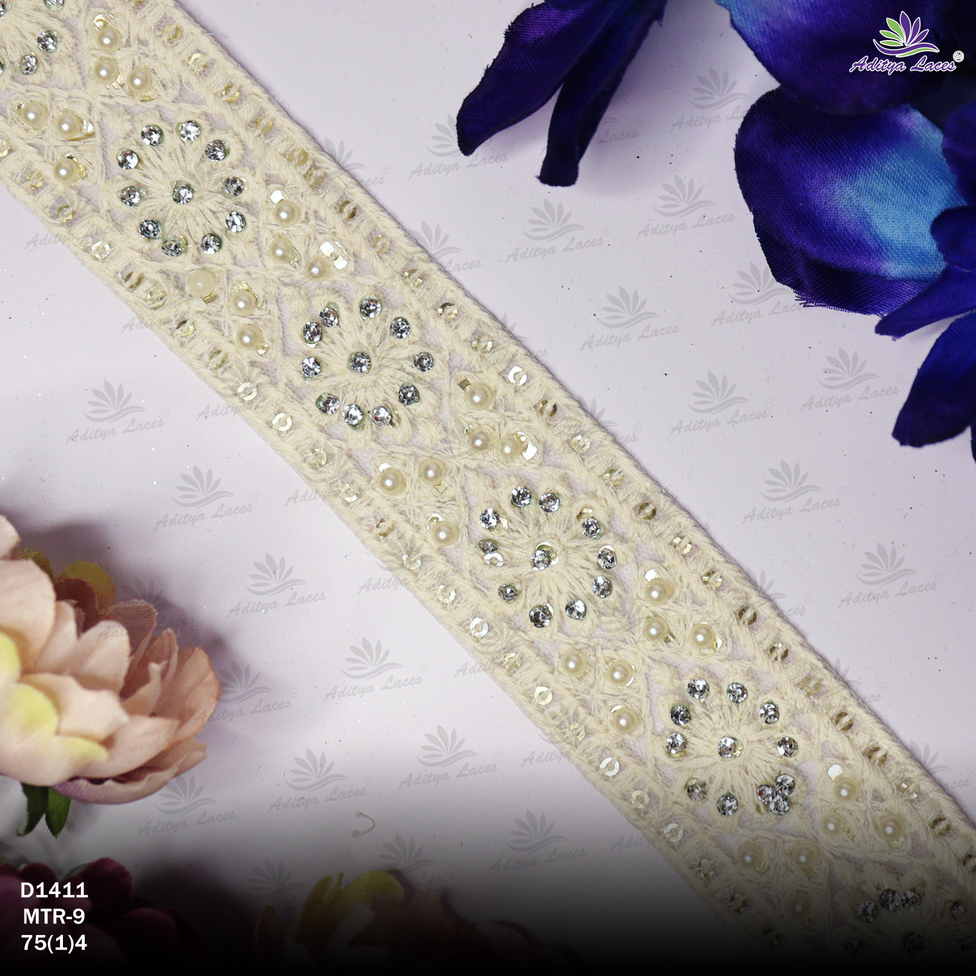 Premium Dyable Lace Border for Saree Bridal Ethnic Wear