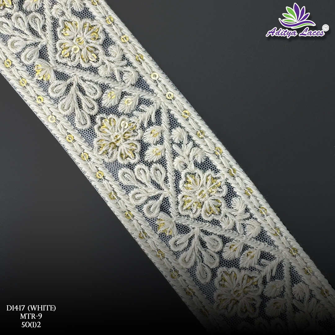 Elegant Dyable Lace Border for Saree Bridal Ethnic Wear