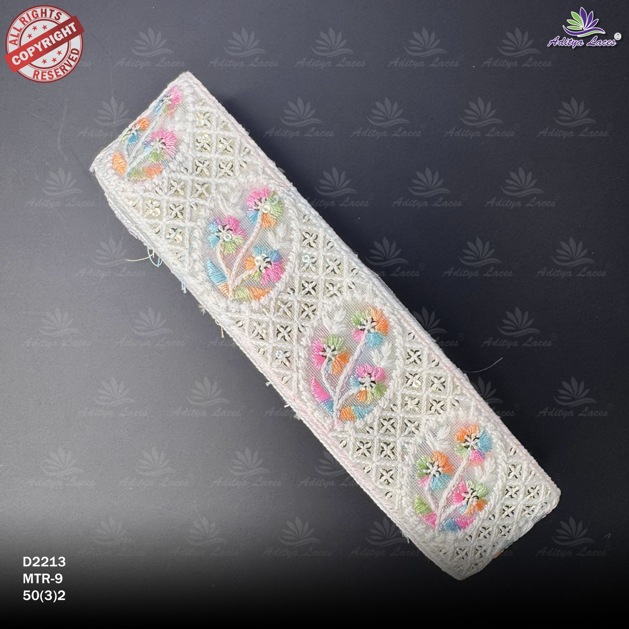 Fancy Dyable Lace Border for Saree Bridal Ethnic Wear