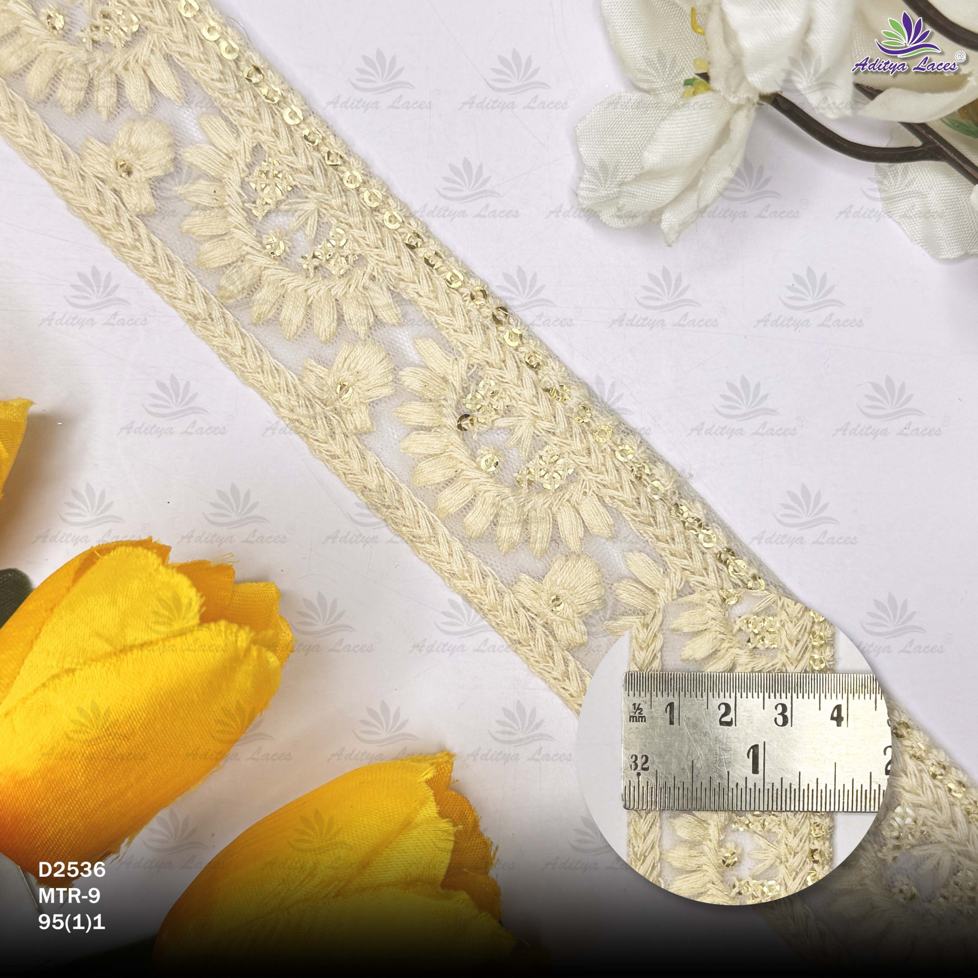 Luxury Dyable Lace Border for Saree Bridal Ethnic Wear