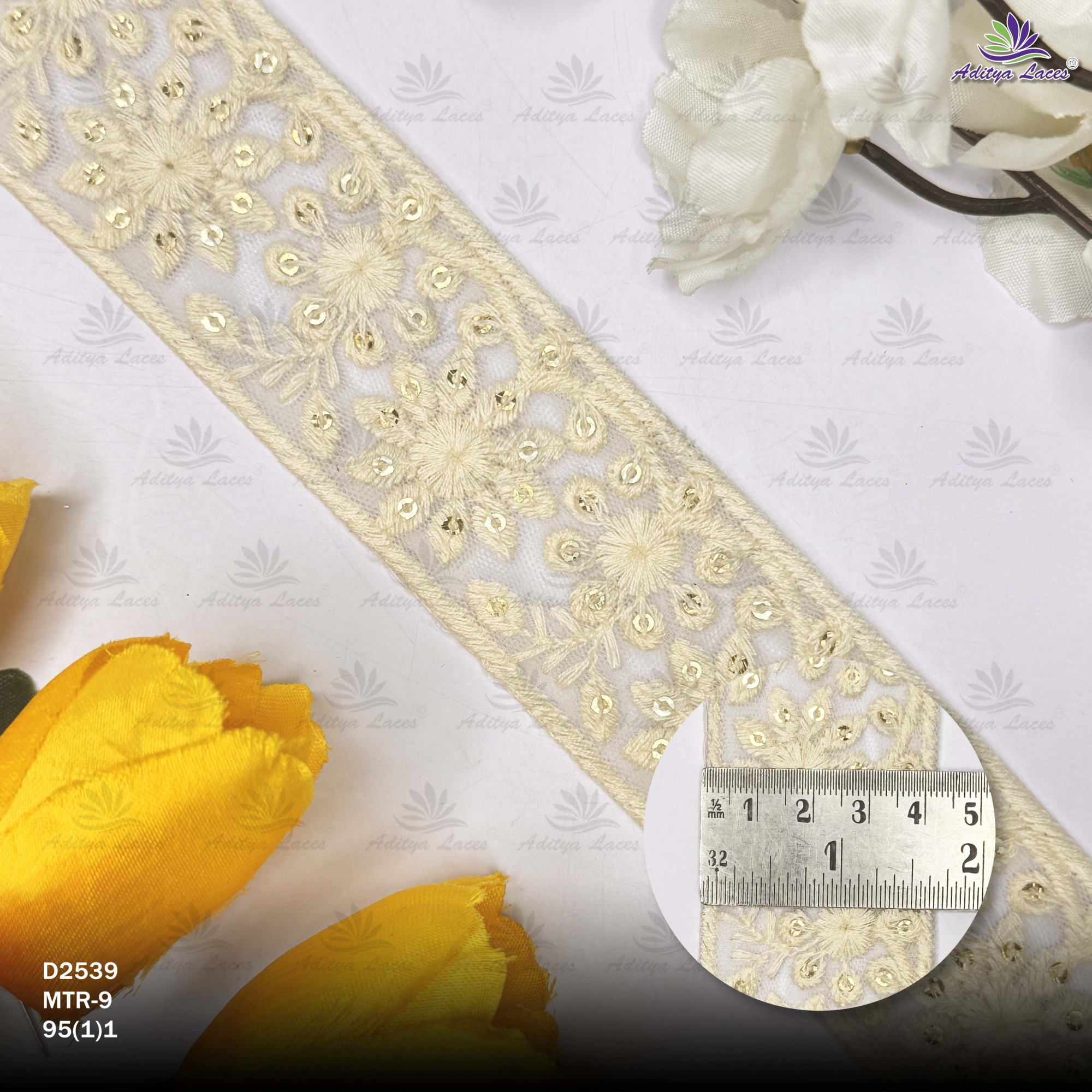 Luxury Dyable Lace Border for Saree Bridal Ethnic Wear