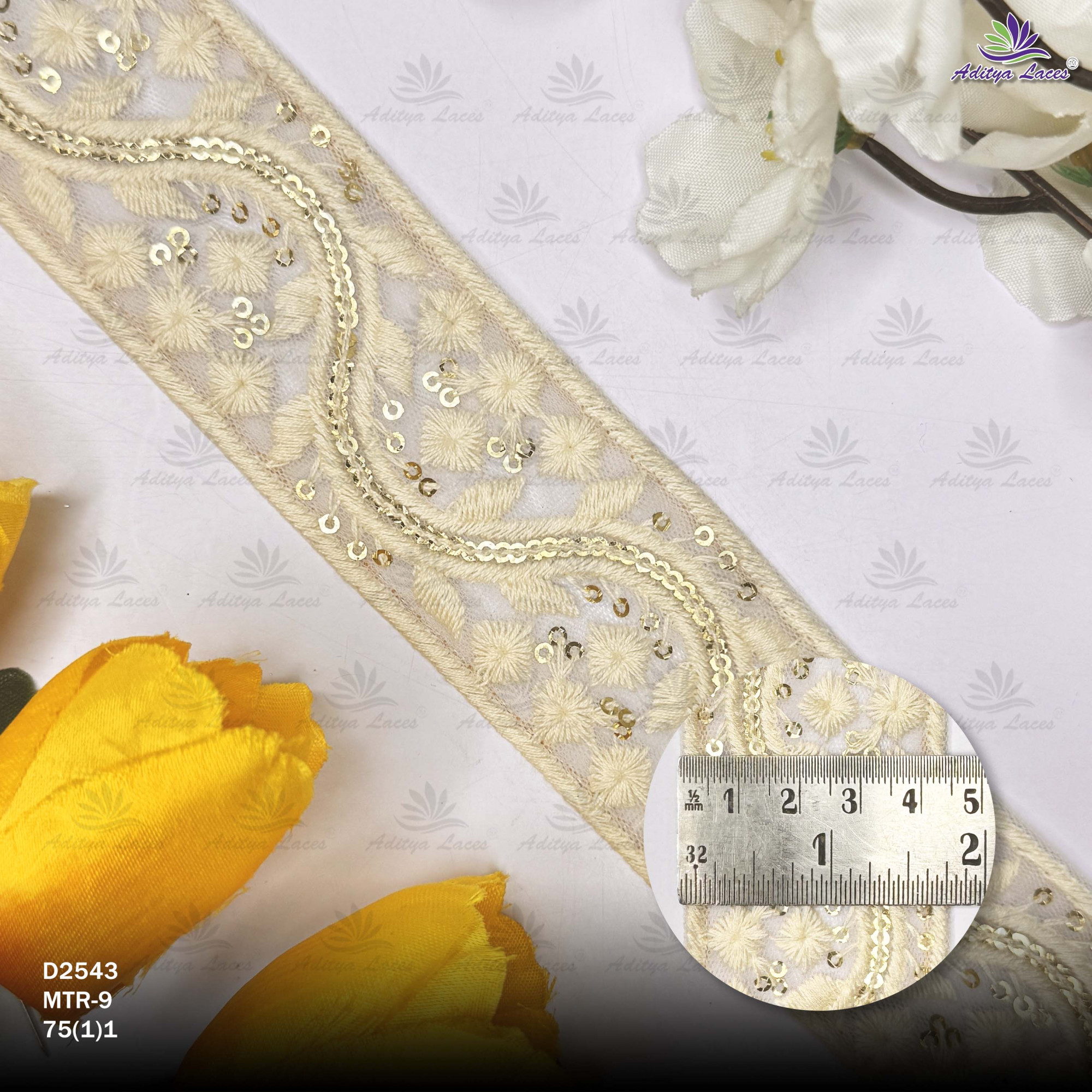 Ethnic Dyable Lace Border for Saree Bridal Ethnic Wear