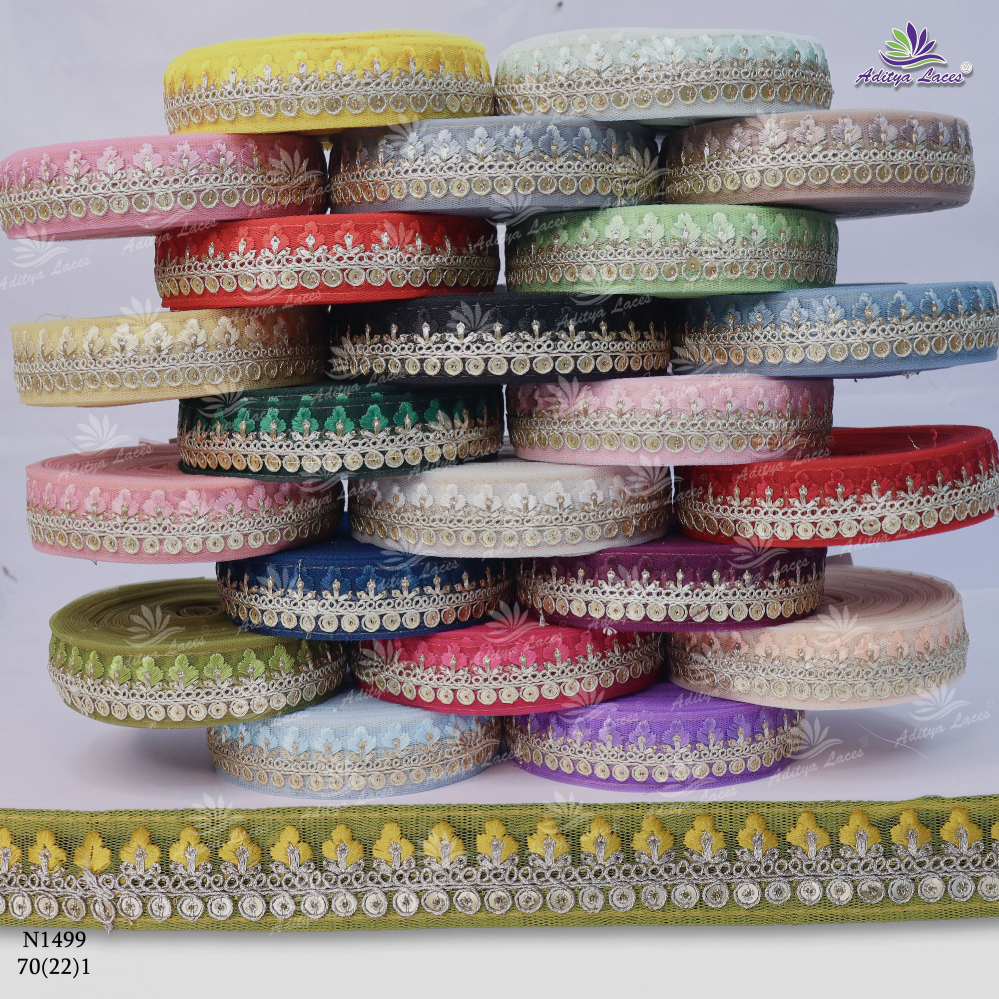 Royal Embroidered Net Lace Border for Saree Bridal Wear