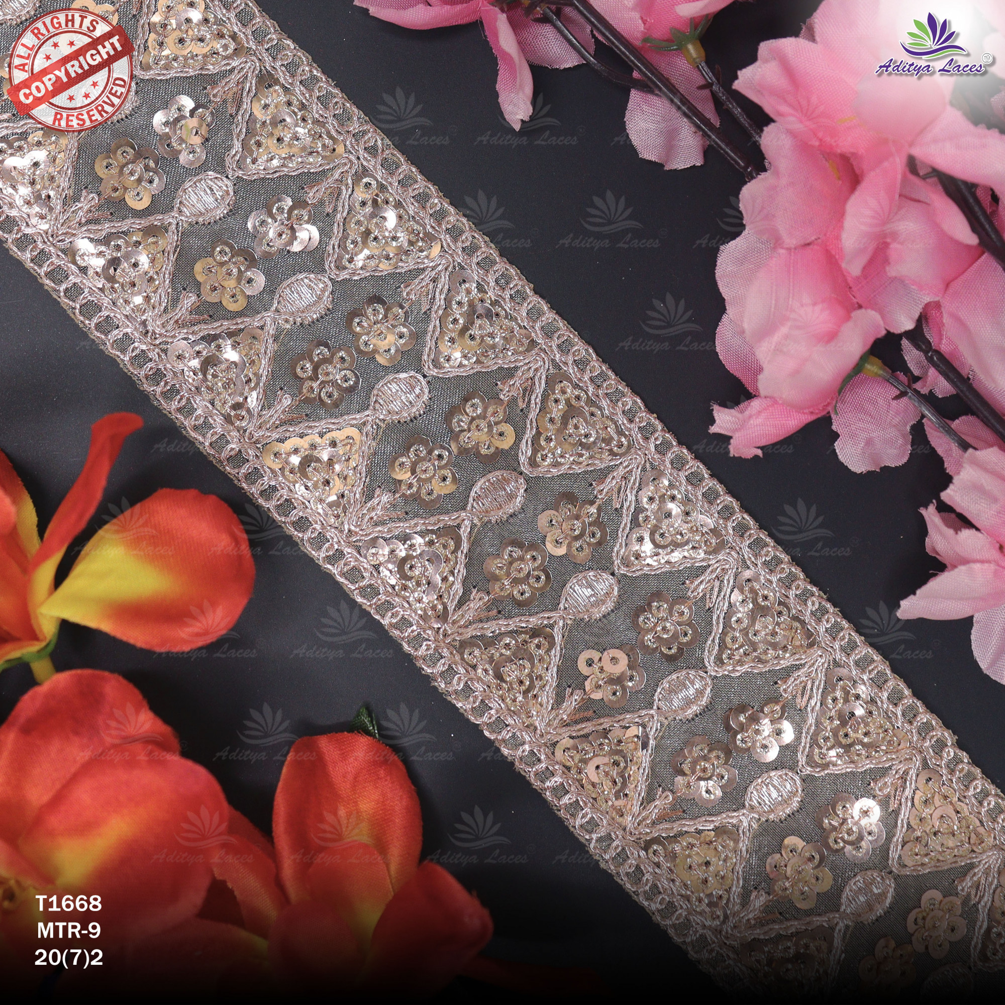 Handcrafted Decorative Border for Fashion Wear