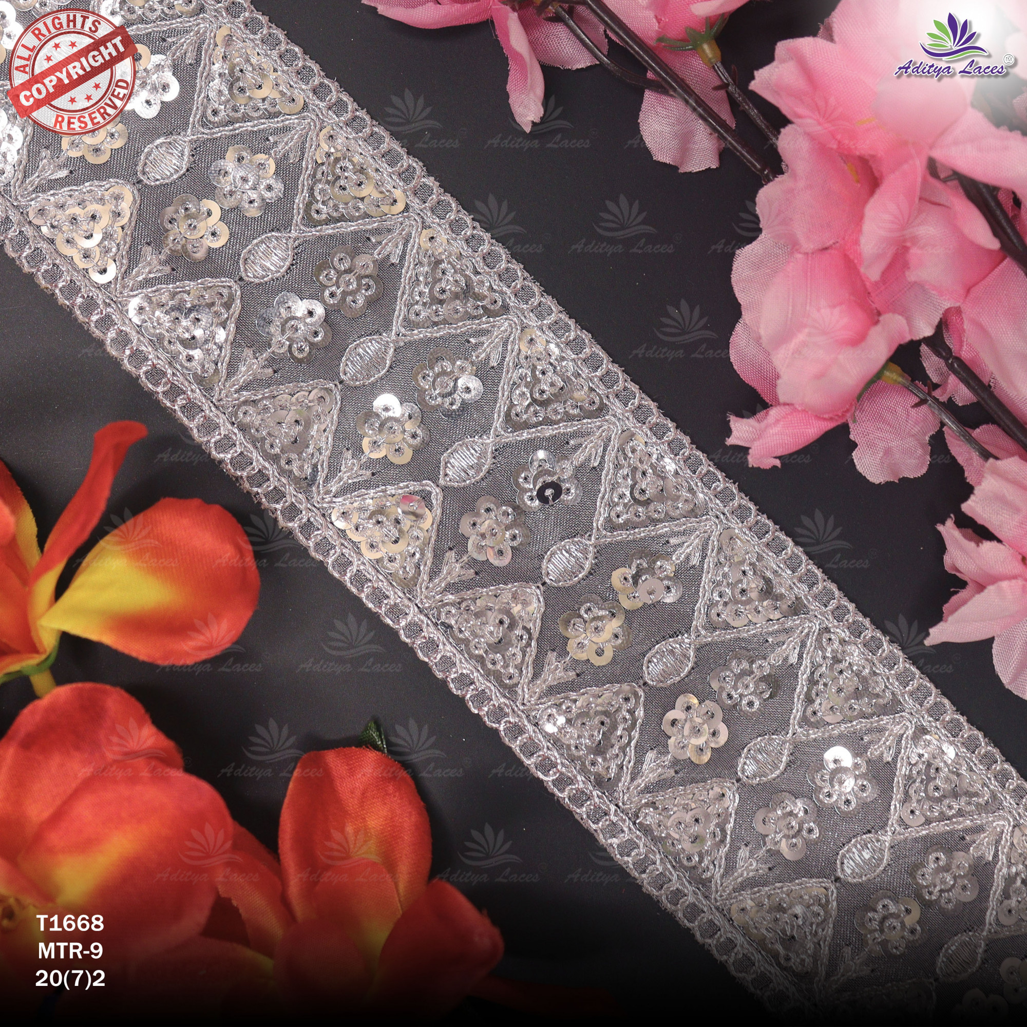 Handcrafted Decorative Border for Fashion Wear